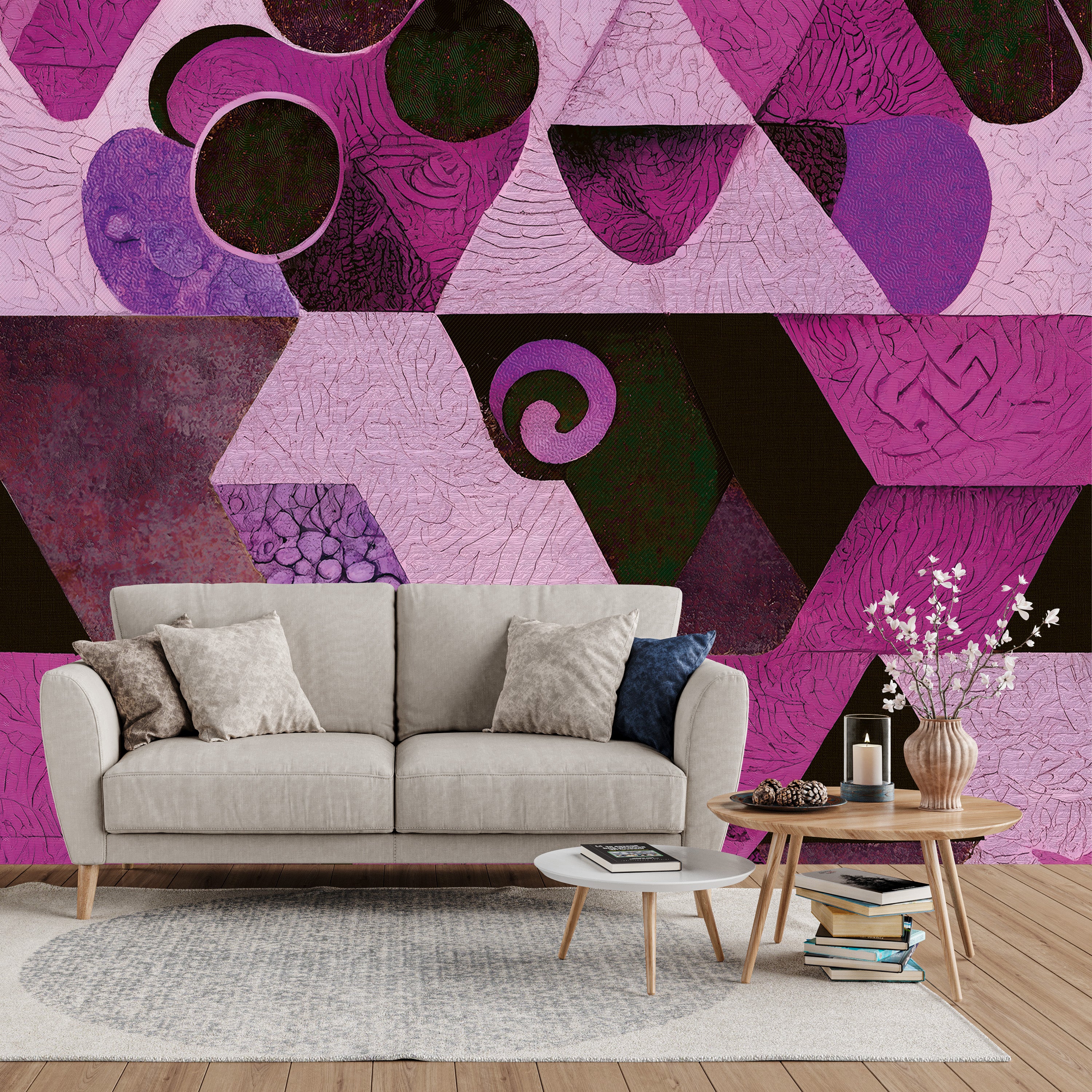 3D Geometric Fusion - Printed Mural