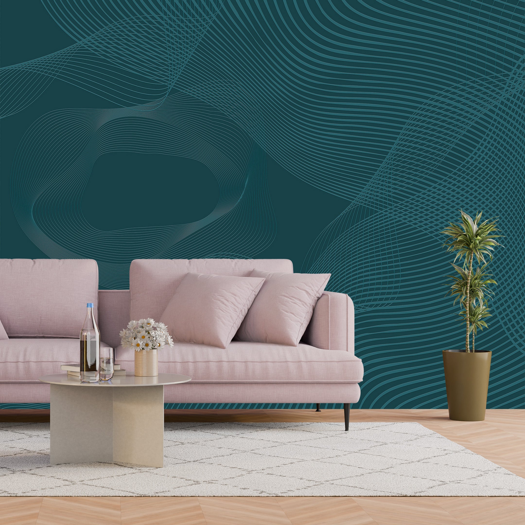 3D Linear Flow - Printed Mural