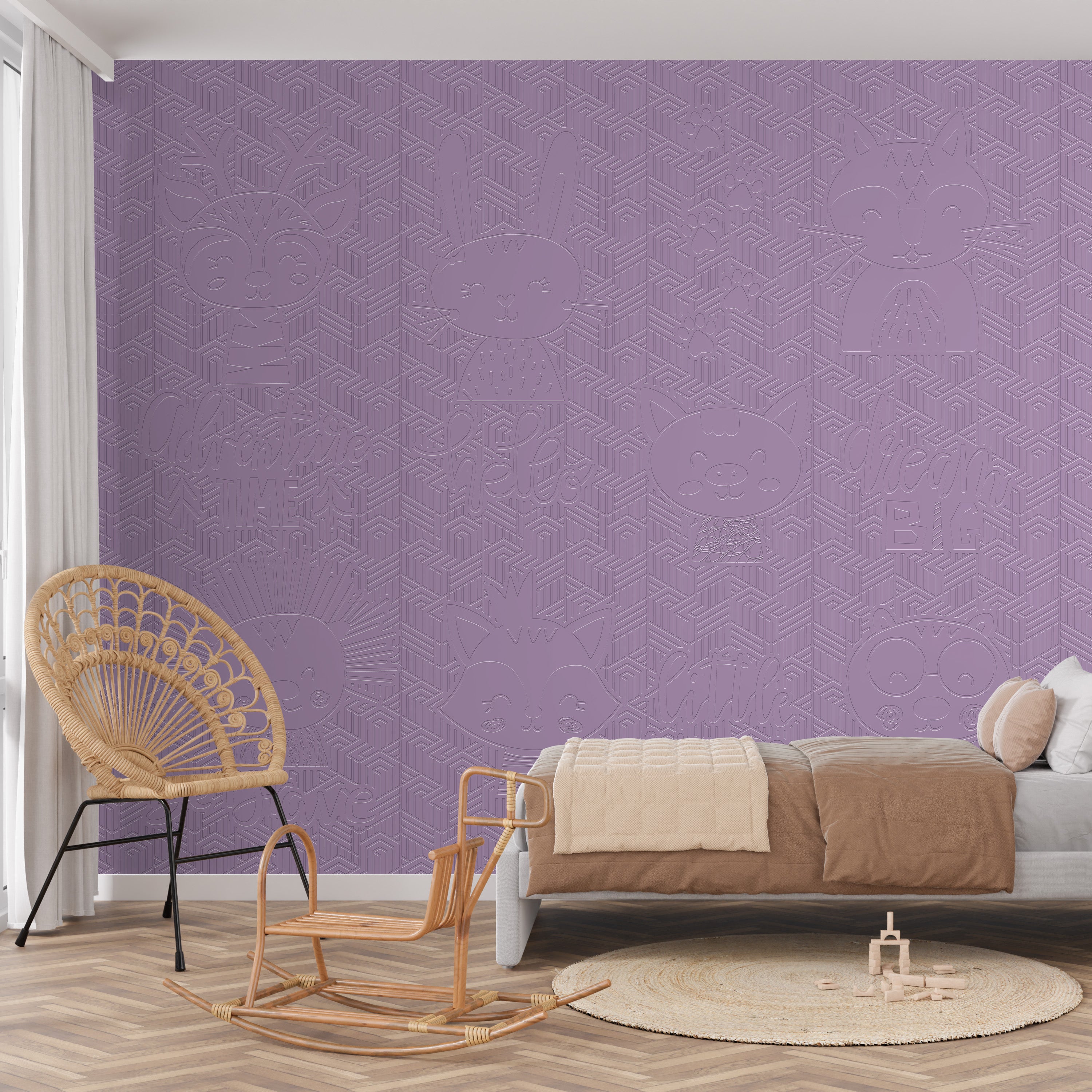 3D Serpentine Grid - Paintable Wallpaper