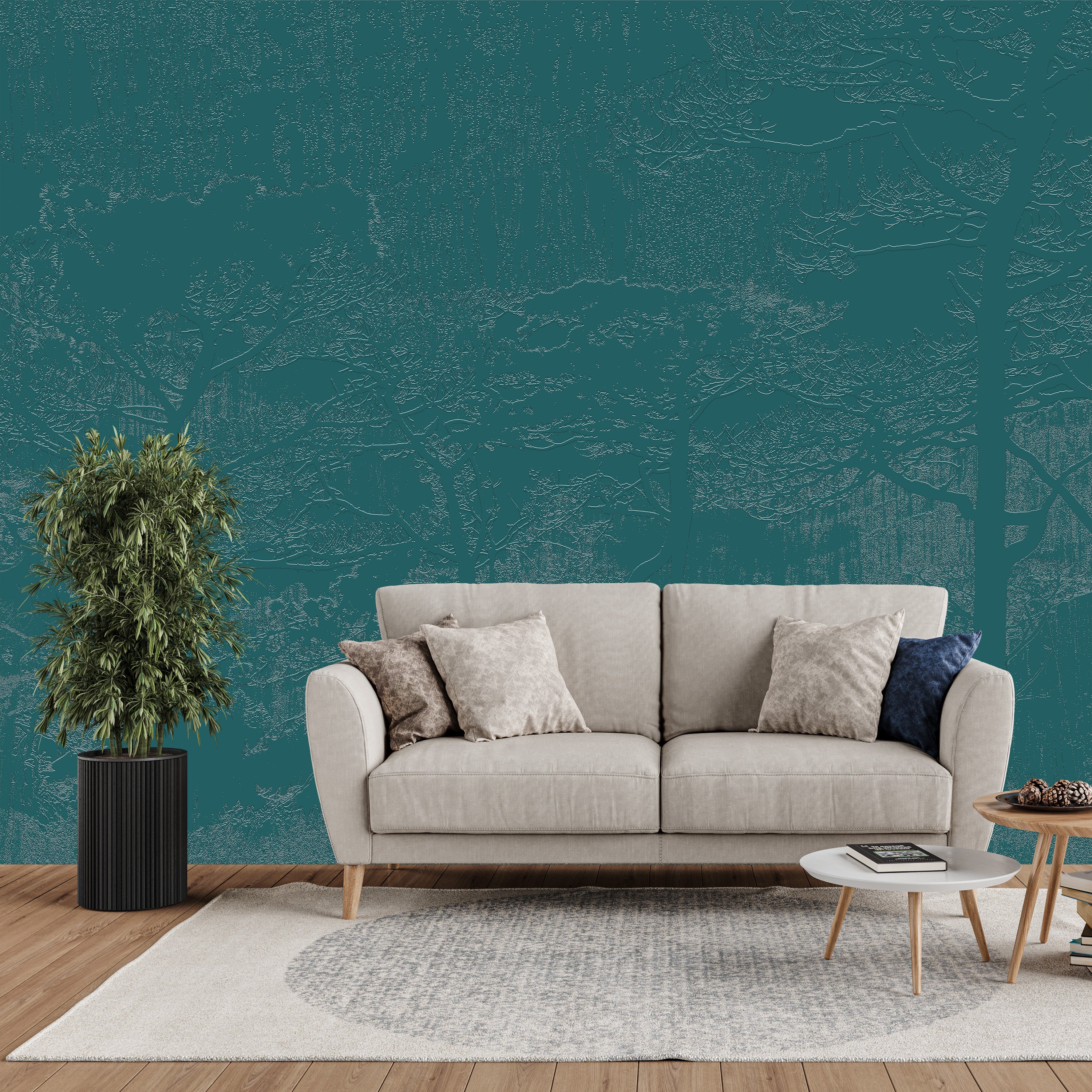 3D Shadow Woods - Paintable Mural