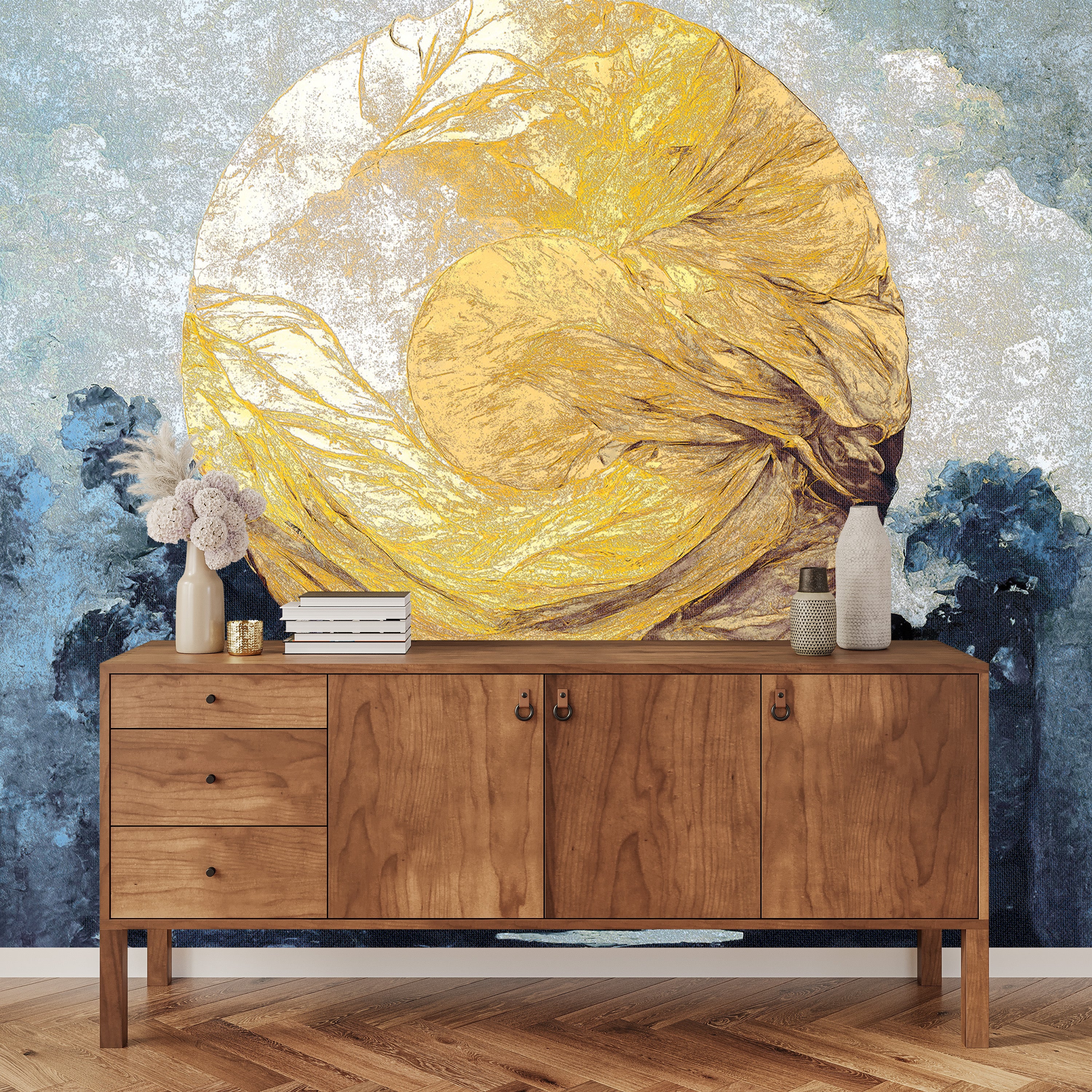 3D Radiant Sunrise - Printed Mural