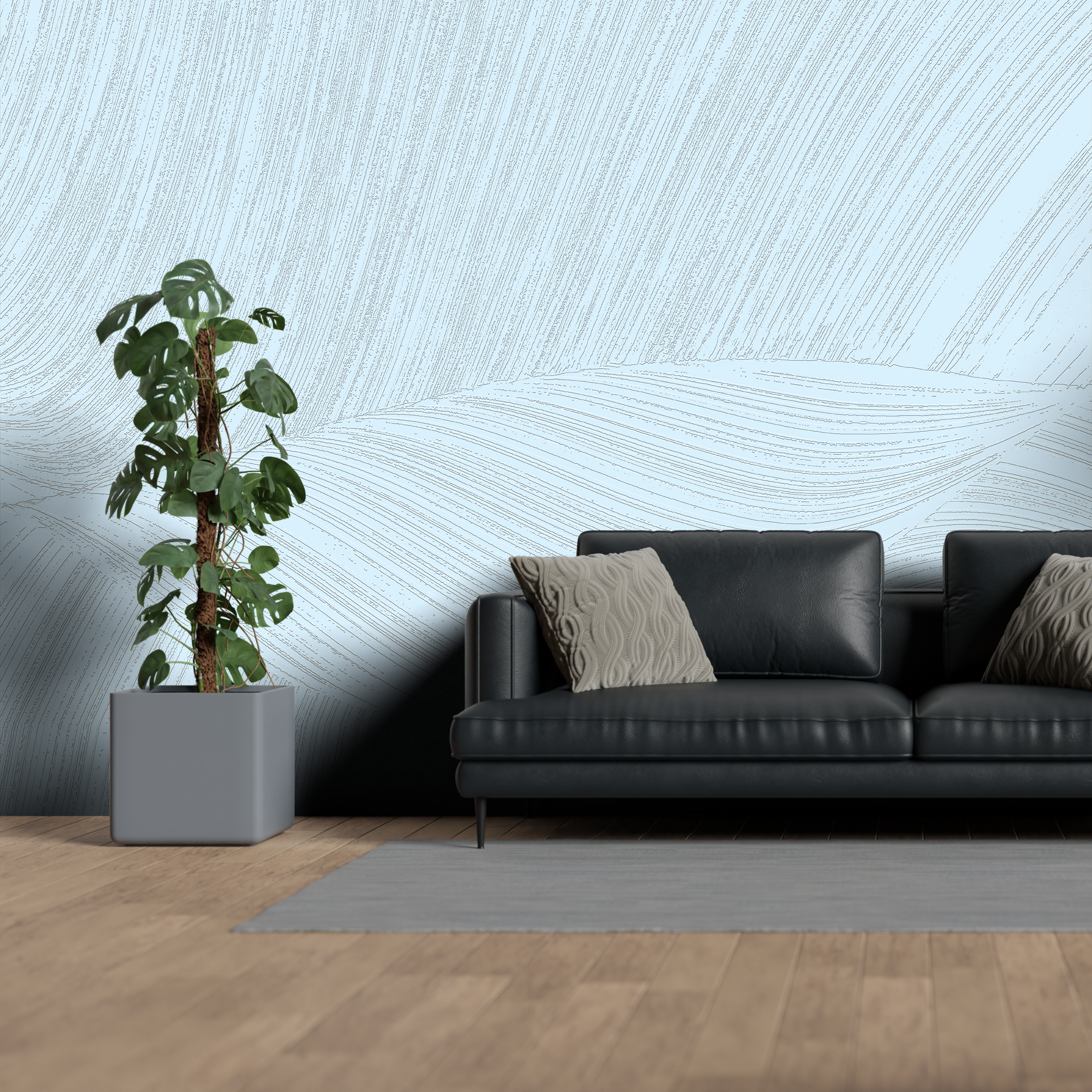 3D Rhapsody of the Vine - Paintable Mural