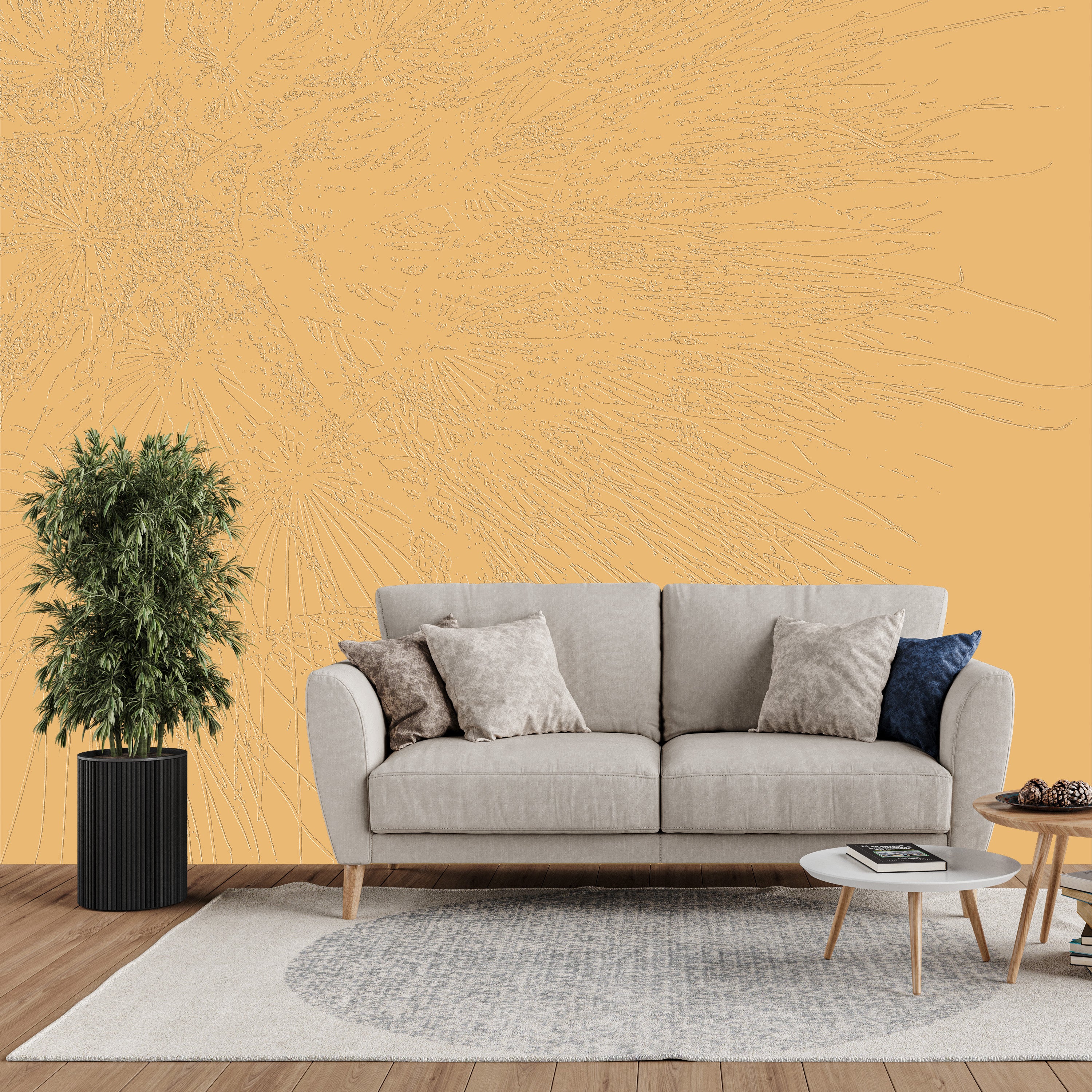 3D Ecliptic Ray - Paintable Mural