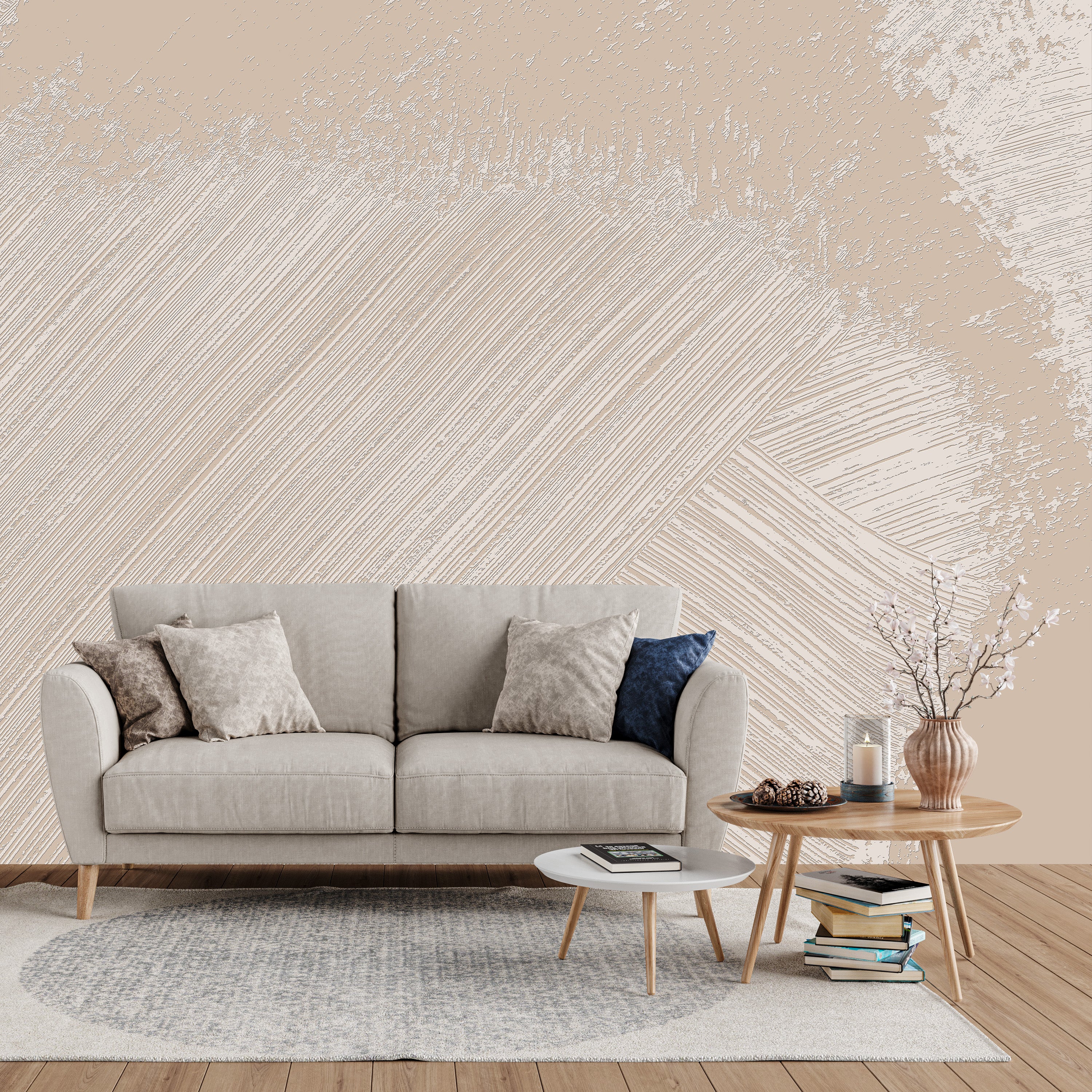 3D Surreal Brushstroke - Paintable Mural