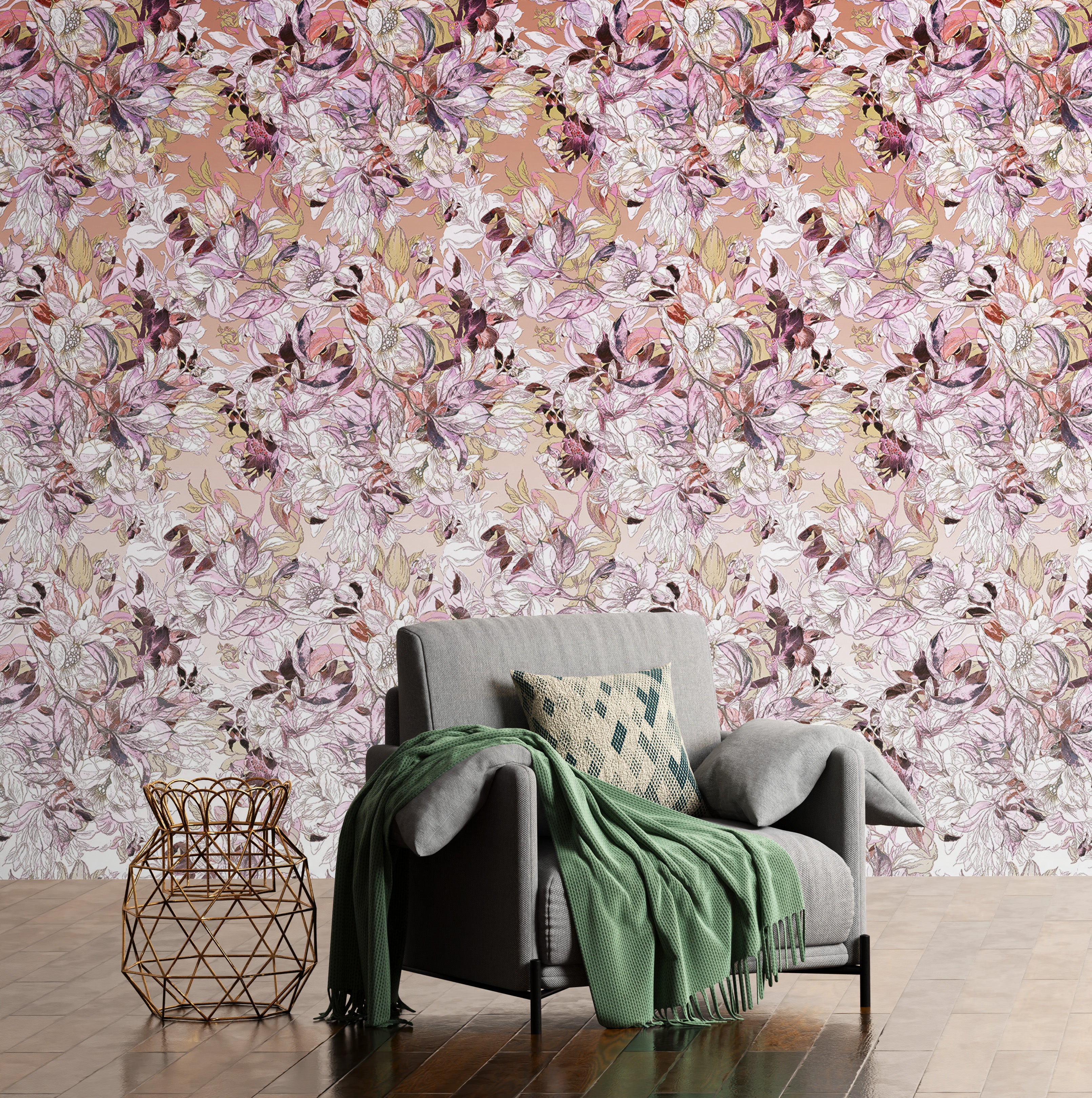 3D Dreamy Floral - Printed Mural