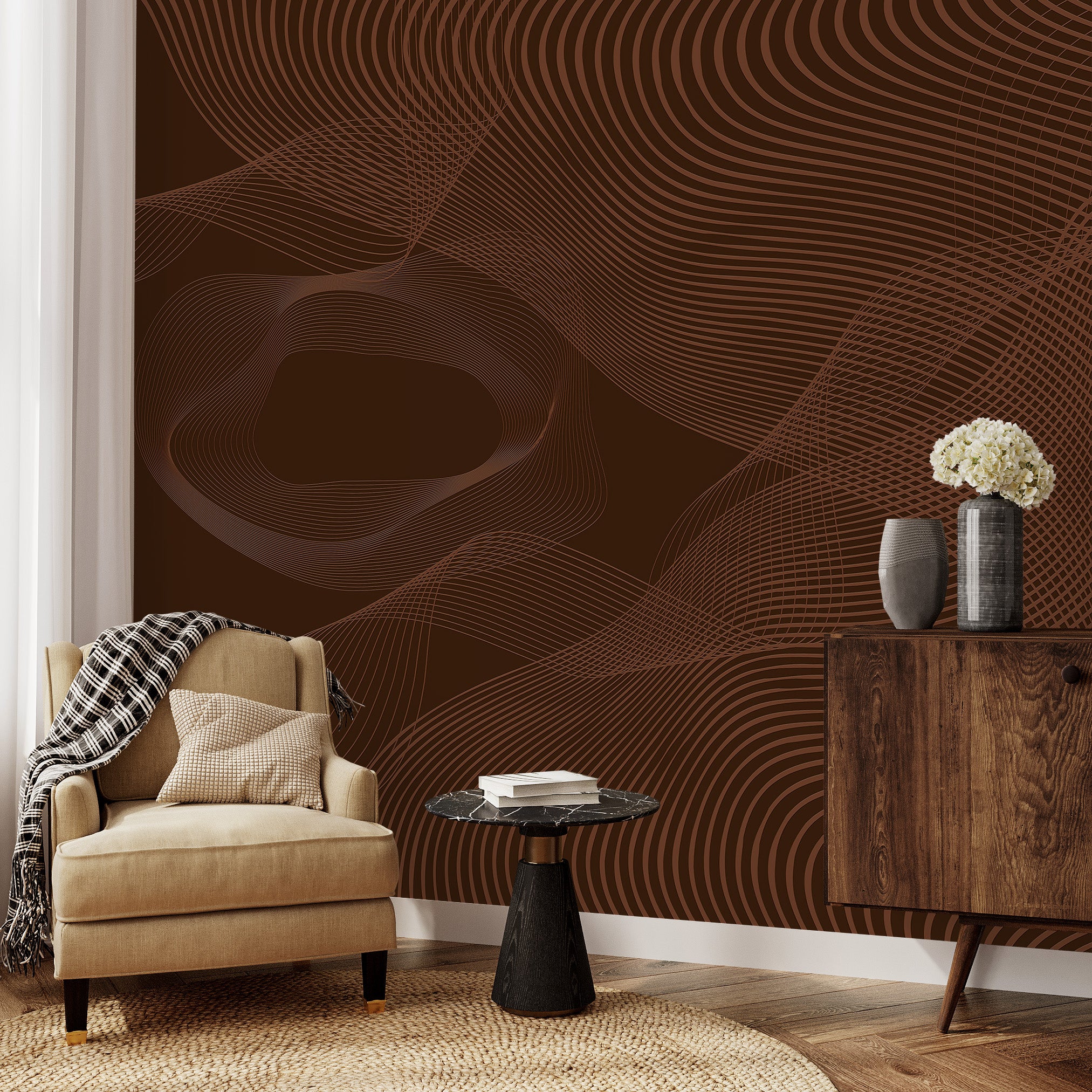 3D Linear Flow - Printed Mural