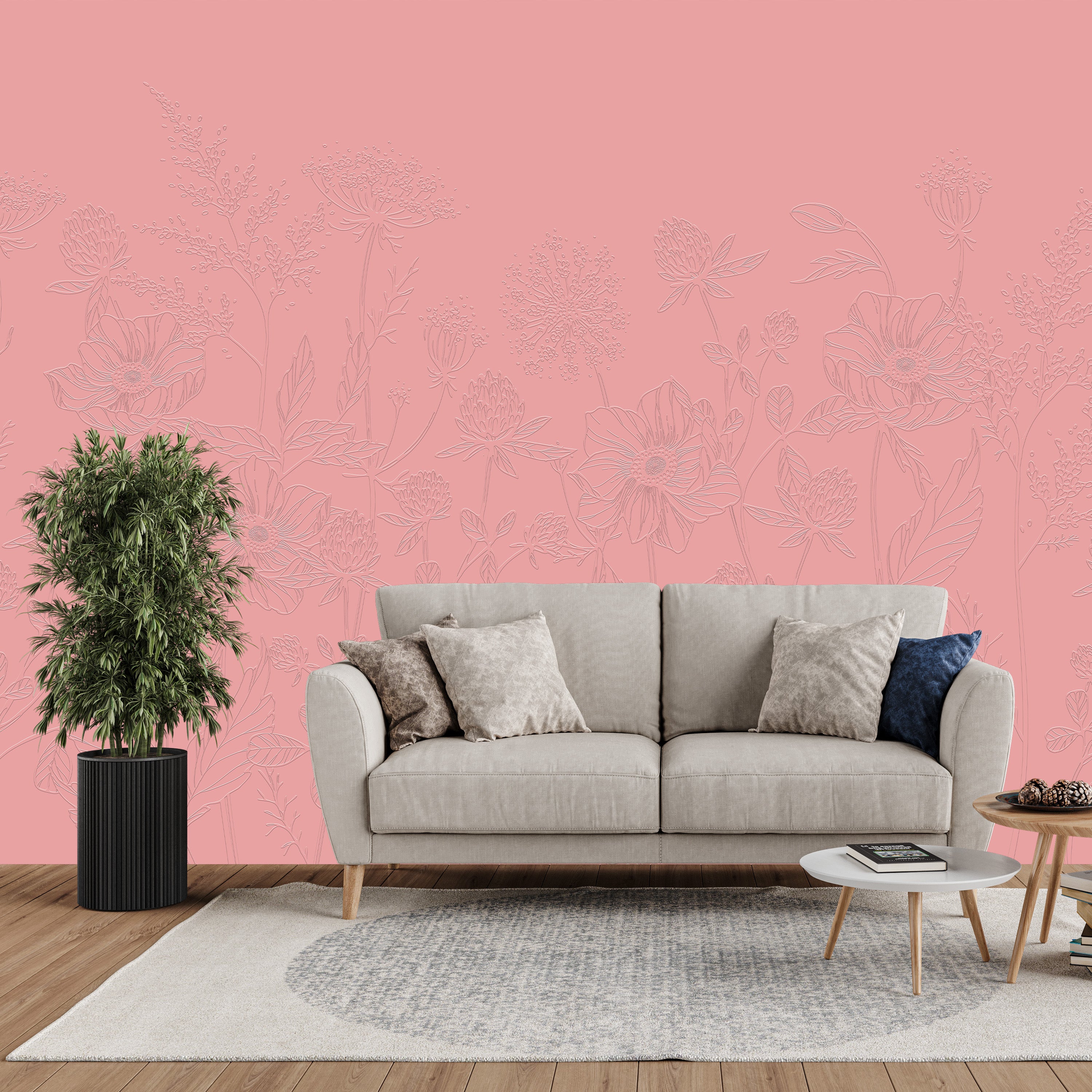 3D Wildflower Whimsy - Paintable Mural