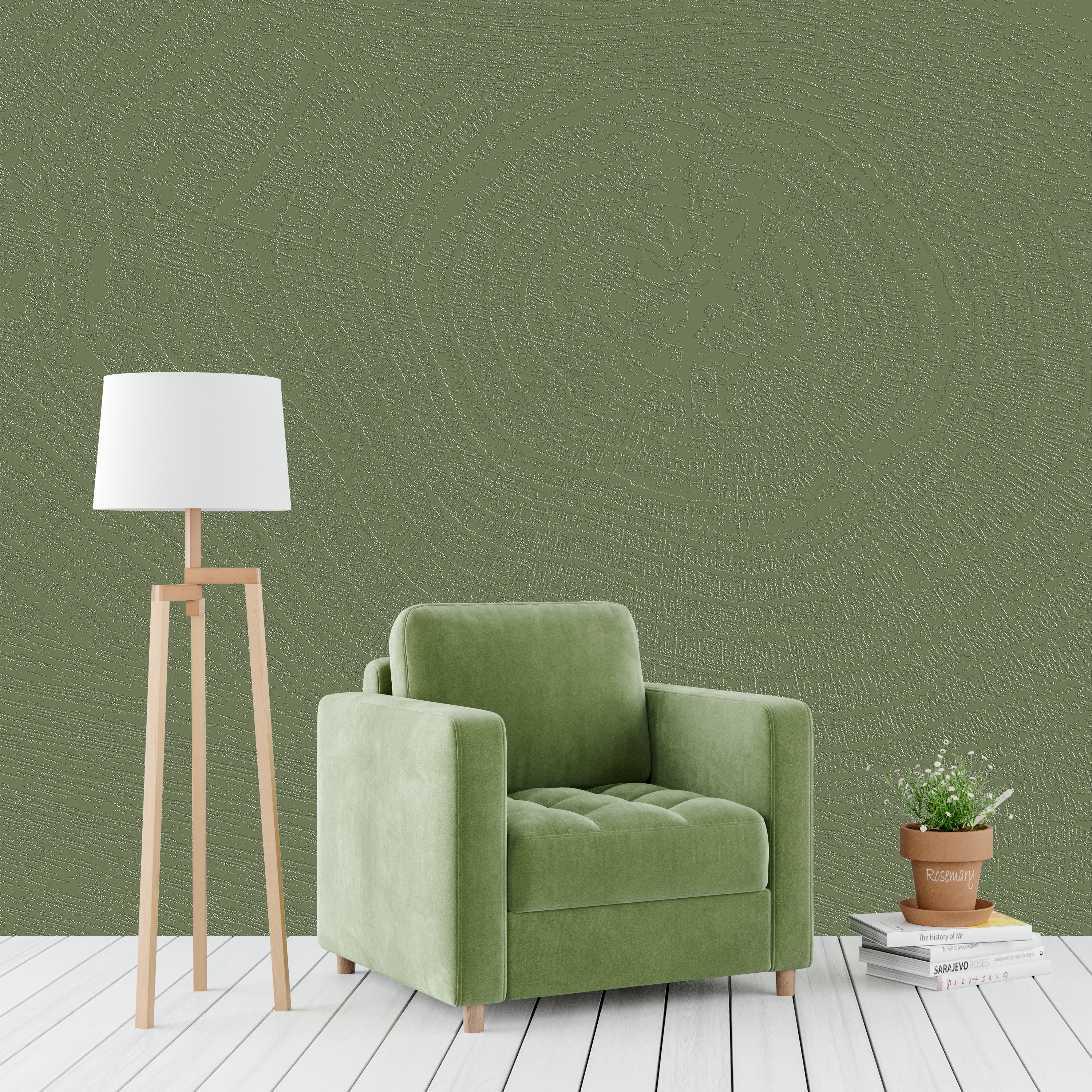 3D Timber Rings - Paintable Mural
