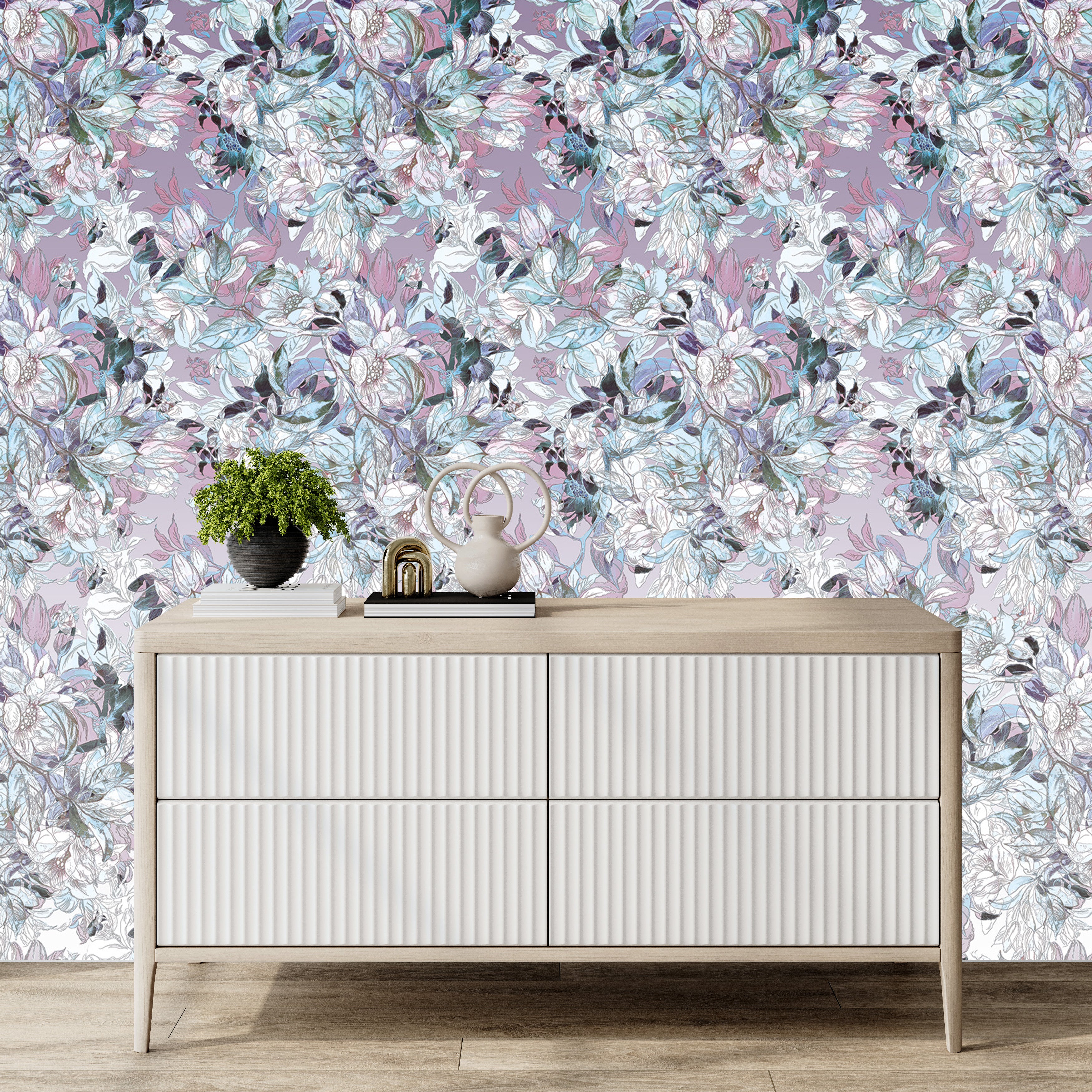 3D Dreamy Floral - Printed Mural