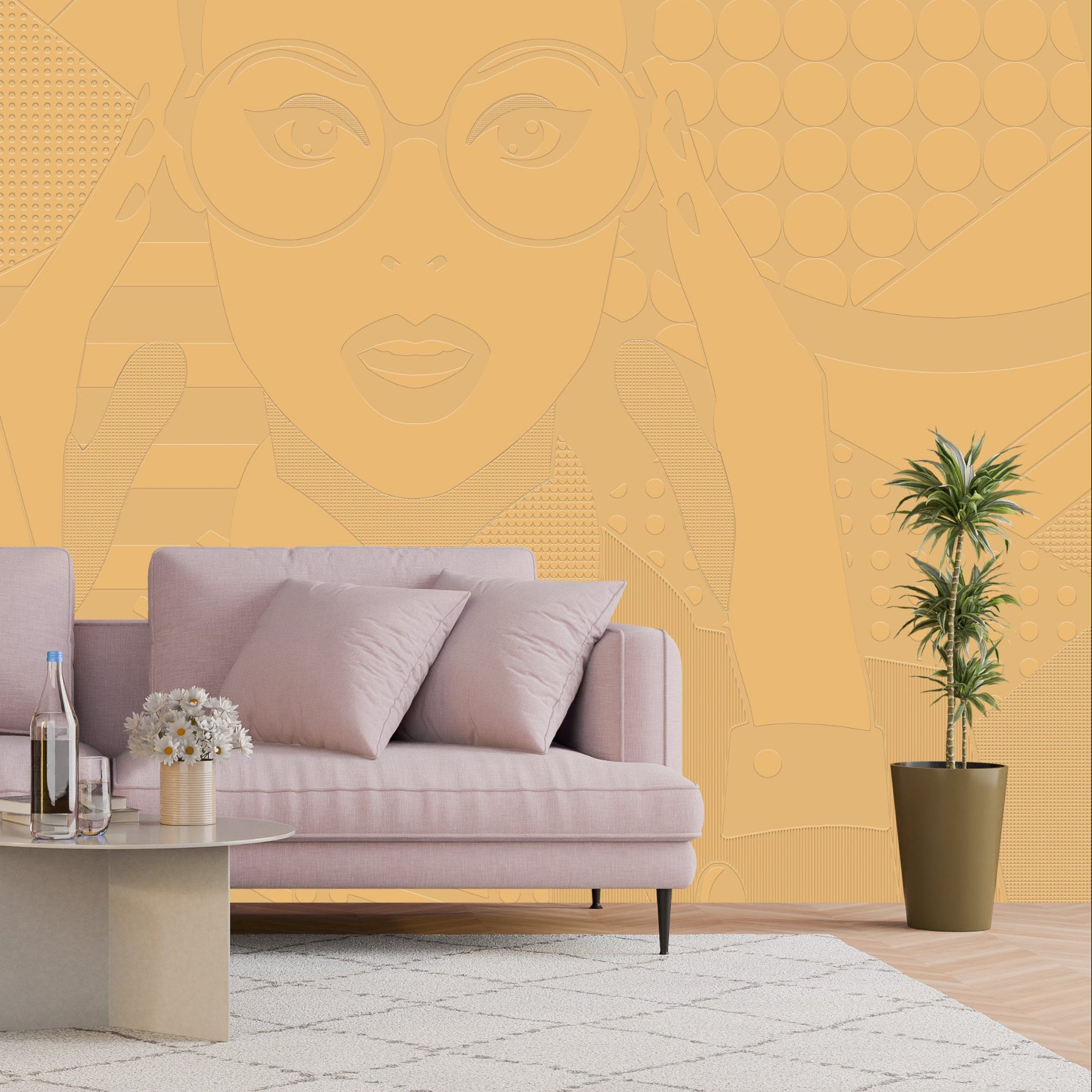 3D Bold Visionary - Paintable Mural