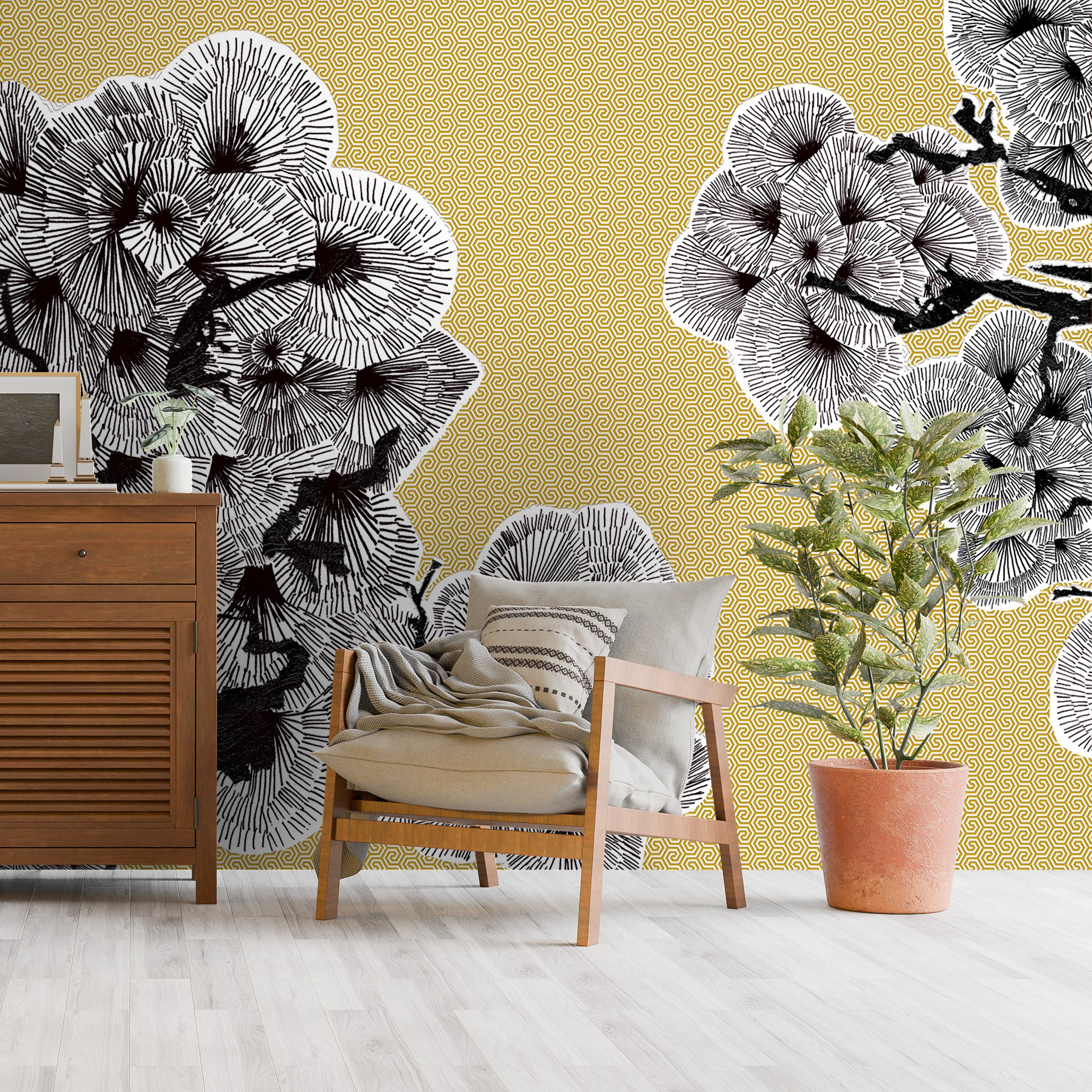 3D Ink Blossom - Printed Mural