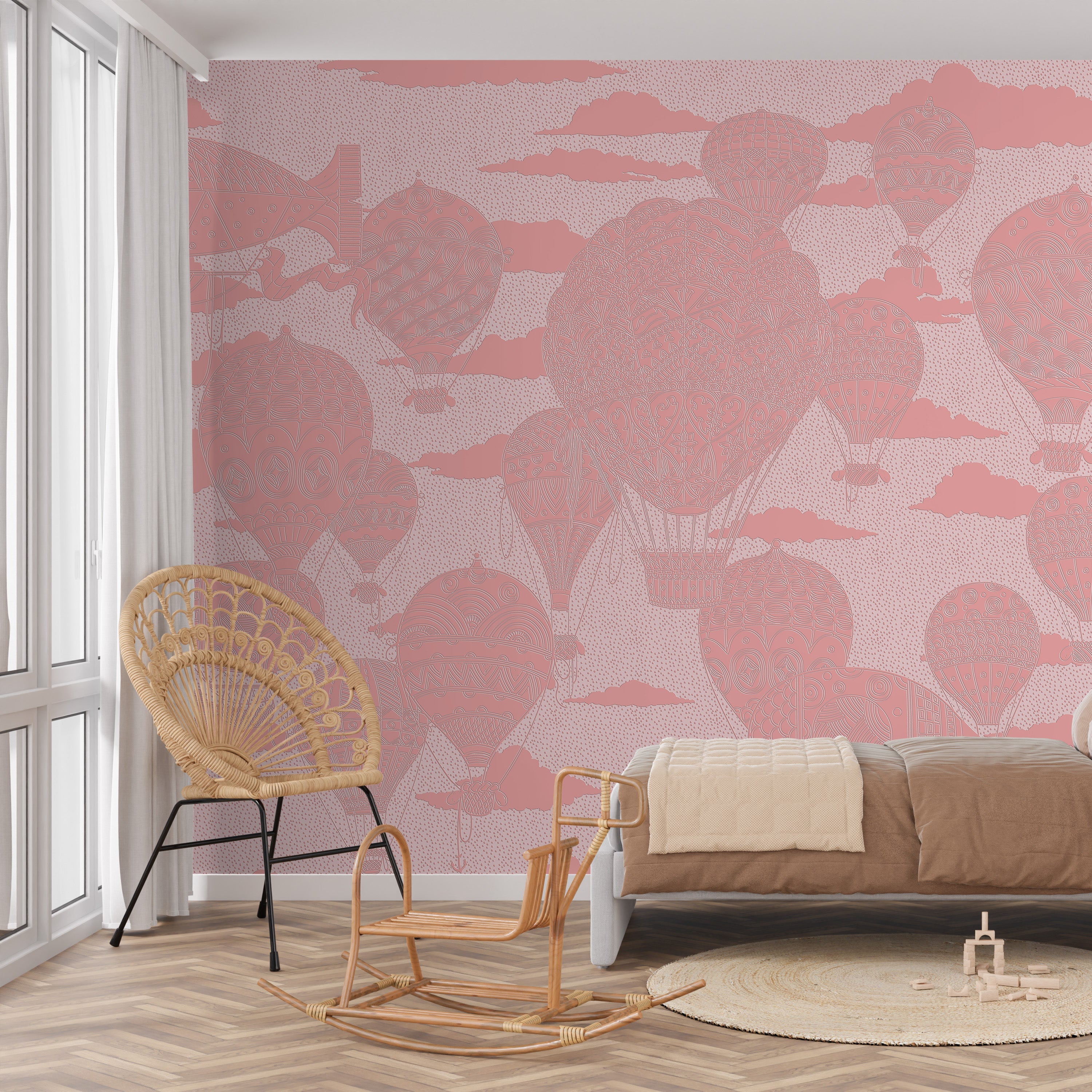3D Cloud Voyage - Paintable Mural