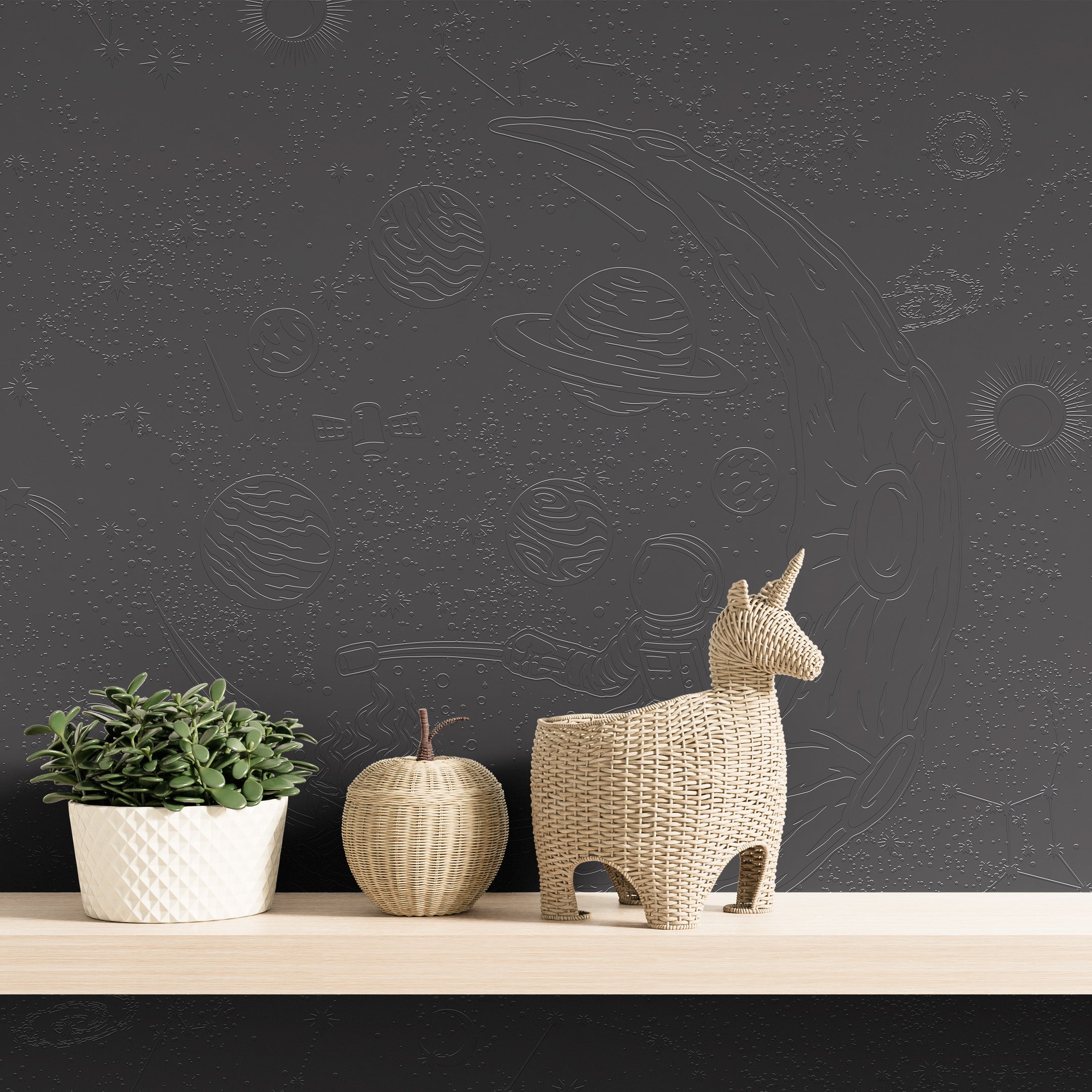 3D Astronaut Moon Dream - Paintable Mural