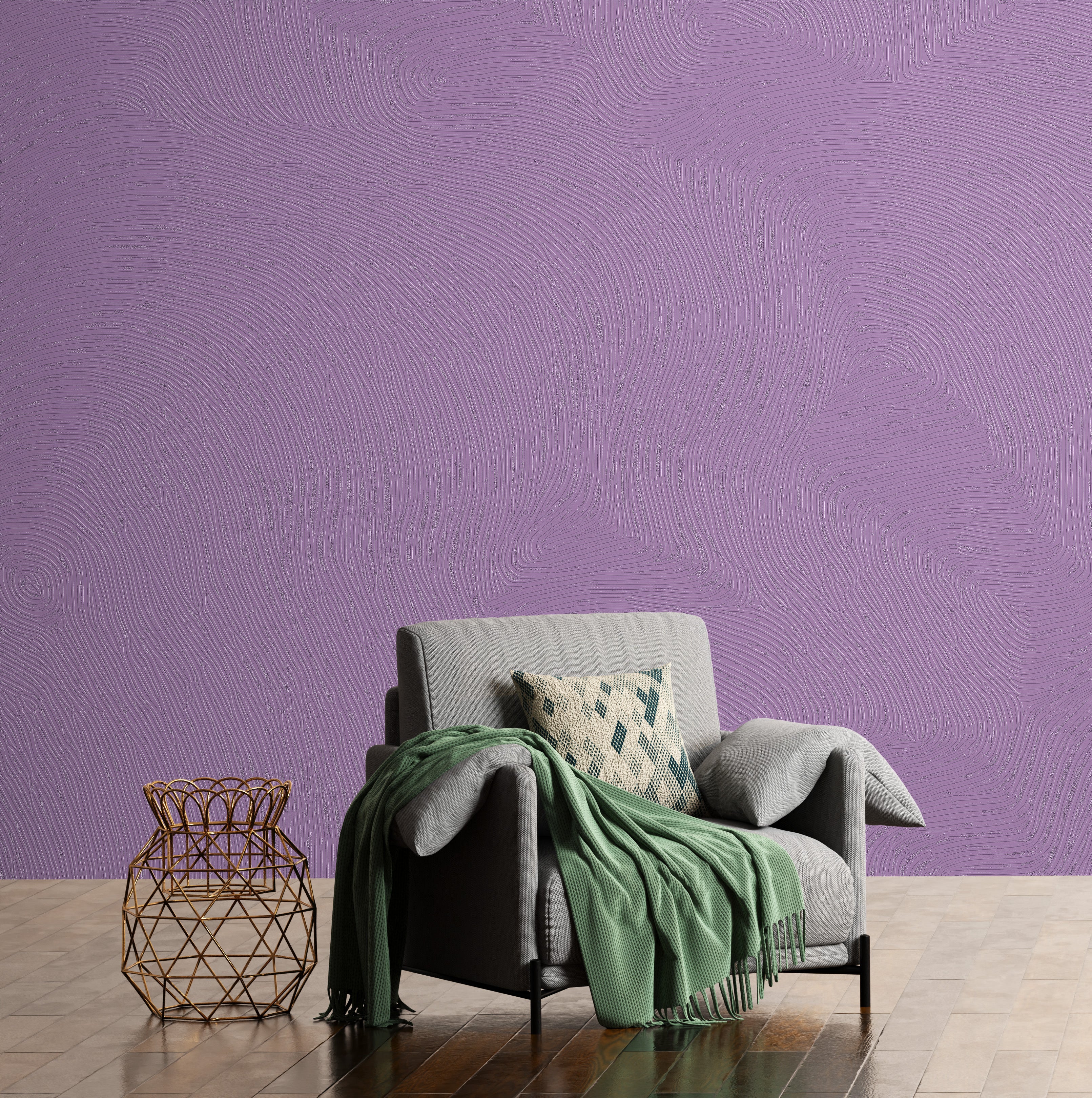 3D Organic Scribbles - Paintable Mural