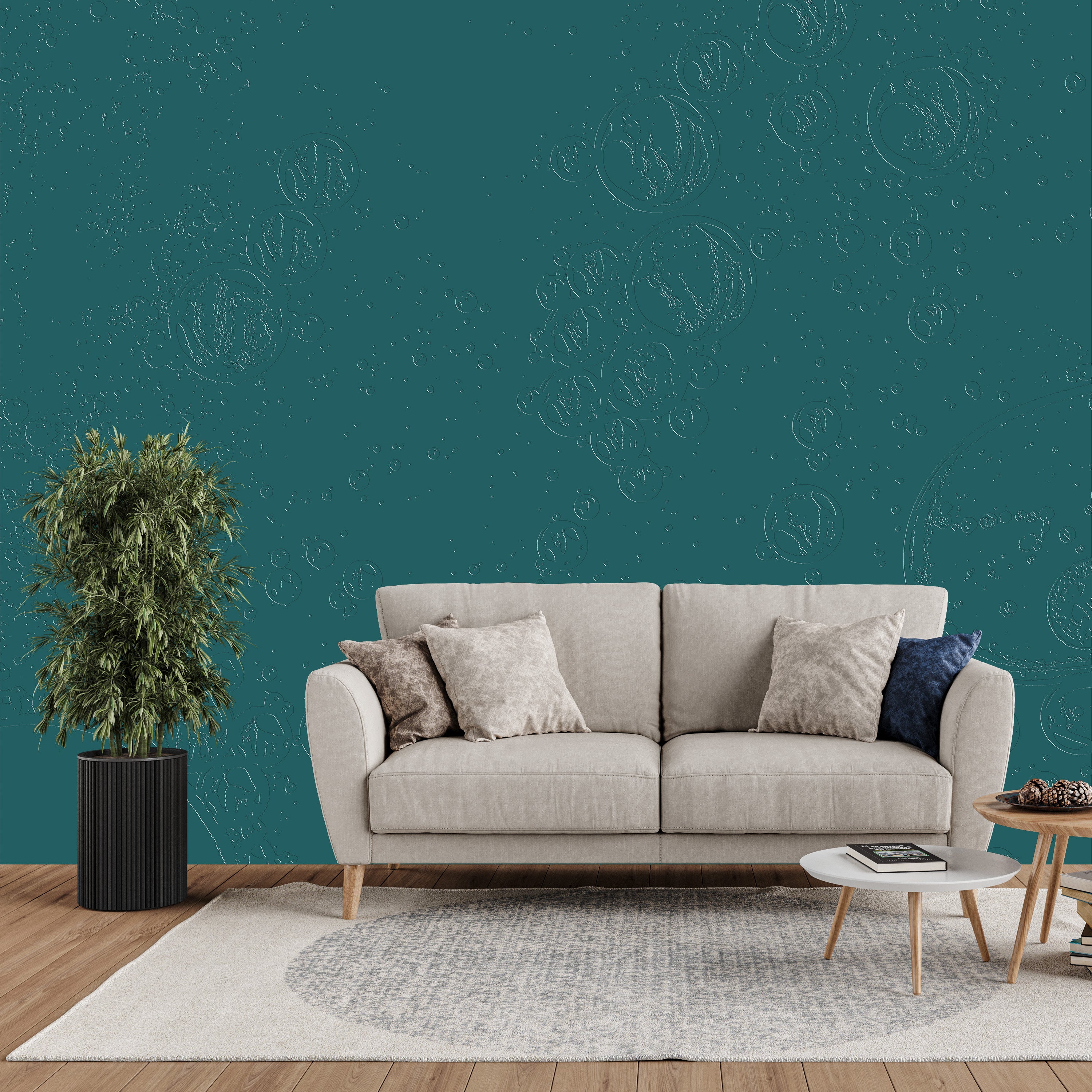 3D Hydro Bubbles - Paintable Mural