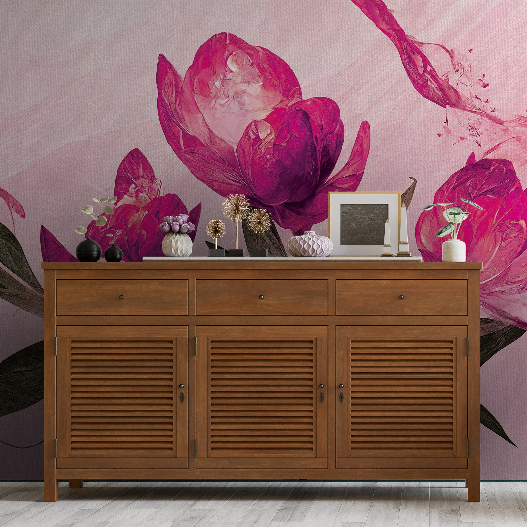 3D Floral Radiance - Printed Mural