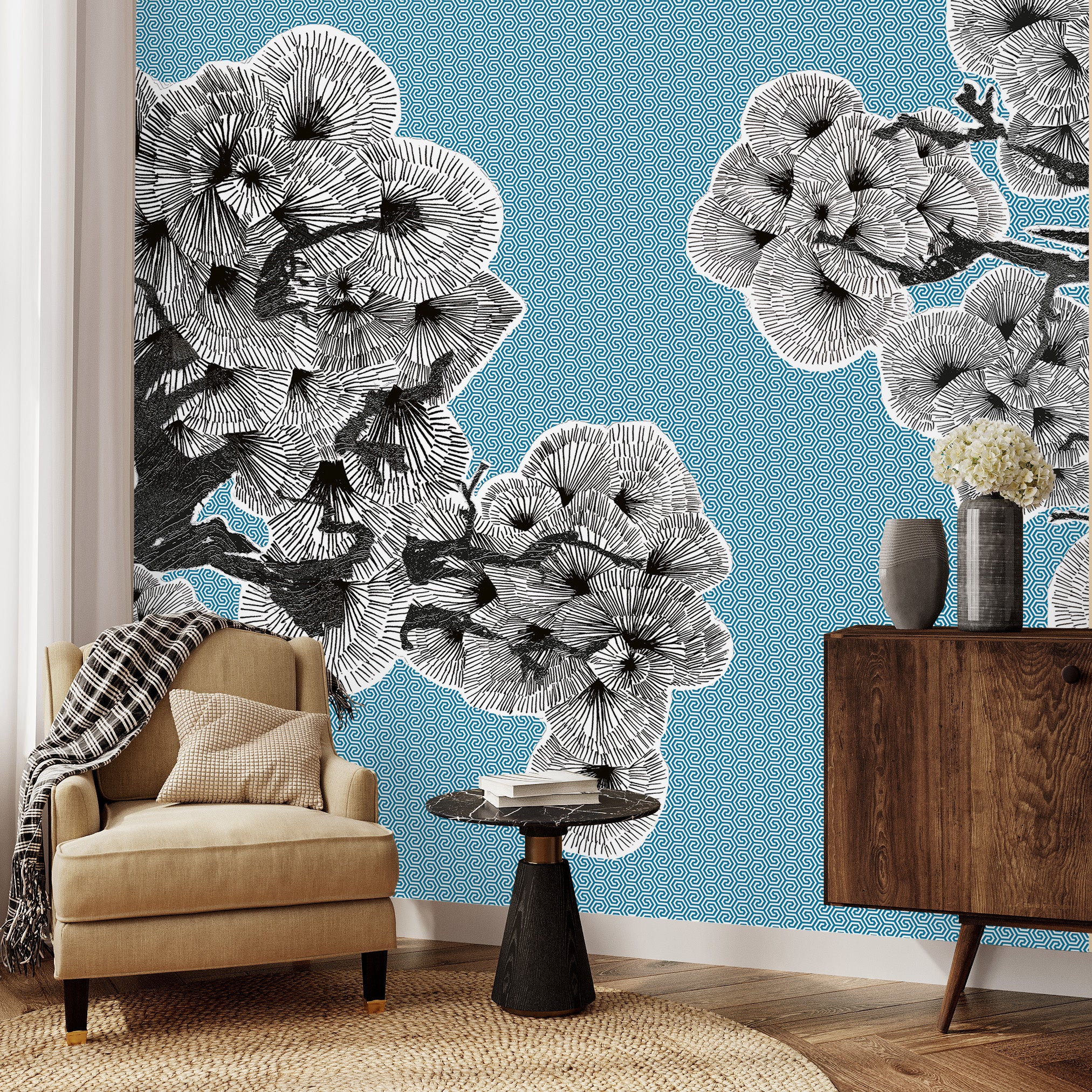 3D Ink Blossom - Printed Mural