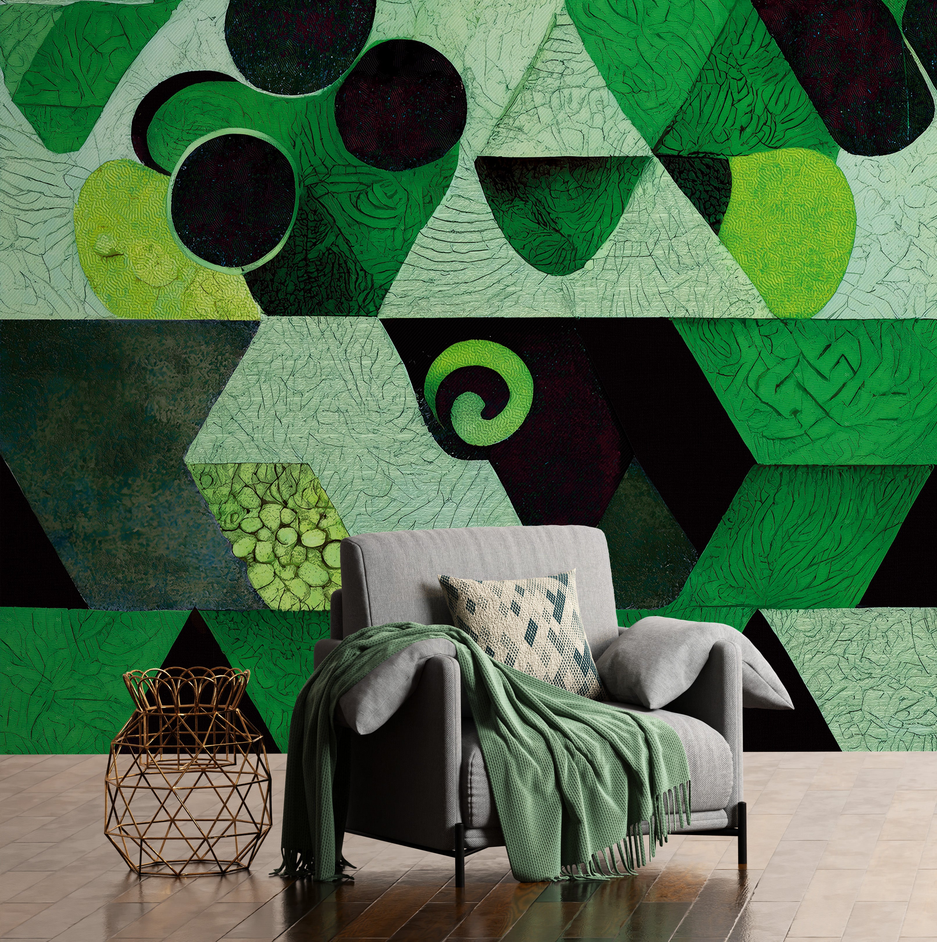 3D Geometric Fusion - Printed Mural