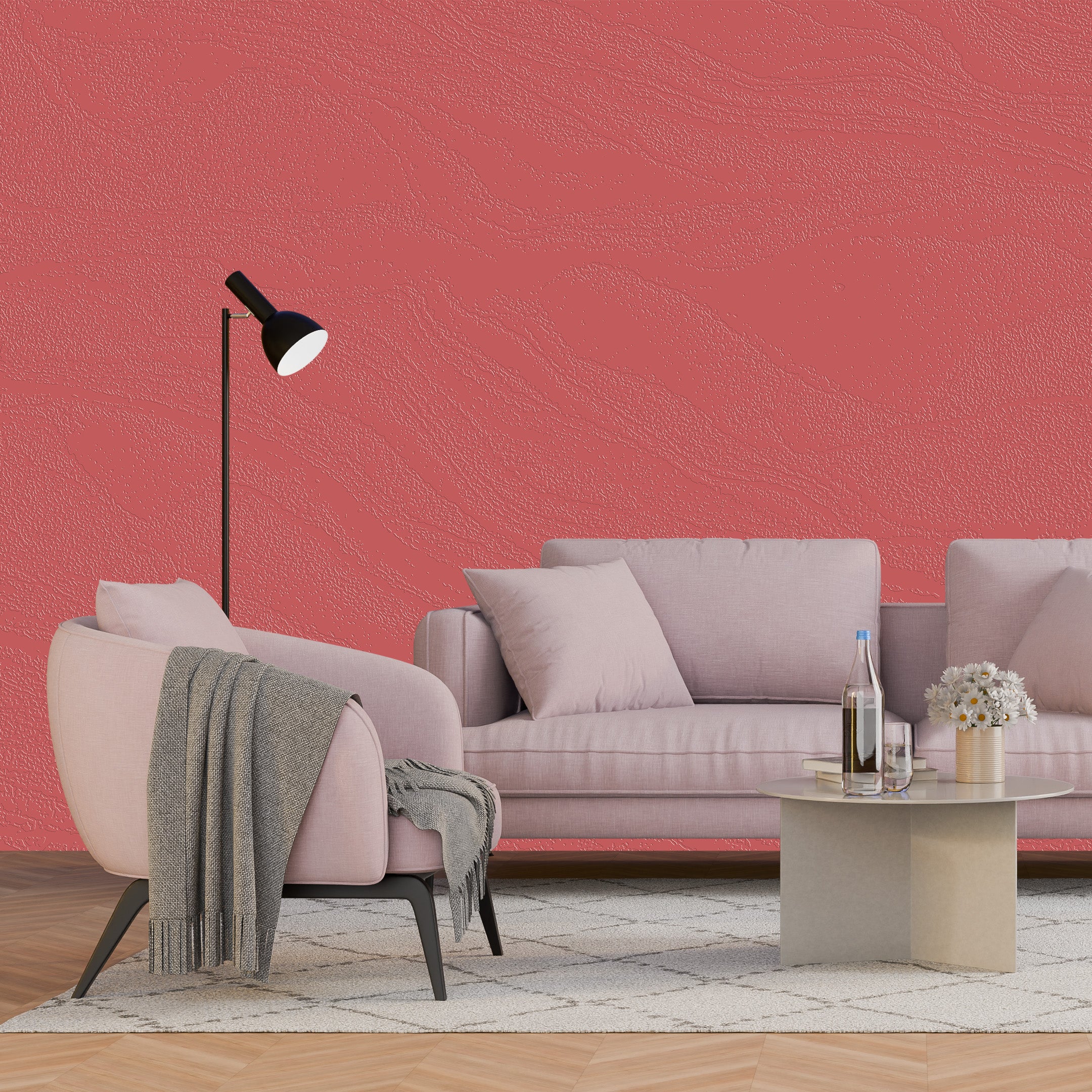 3D Weathered Stone - Paintable Mural