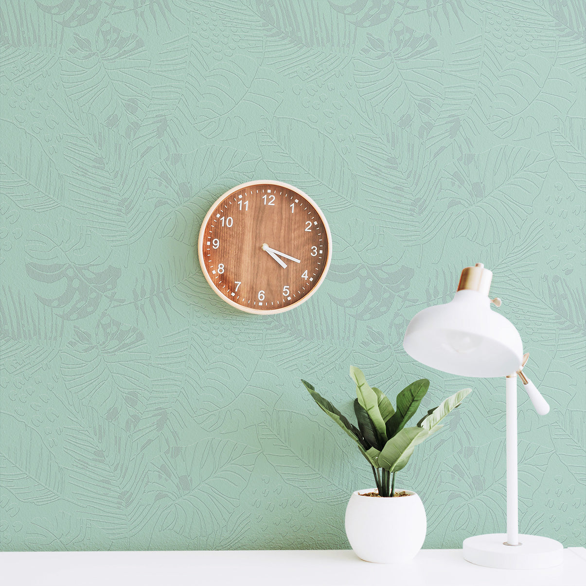 3D Monstera Leaf Overlay - Paintable Wallpaper