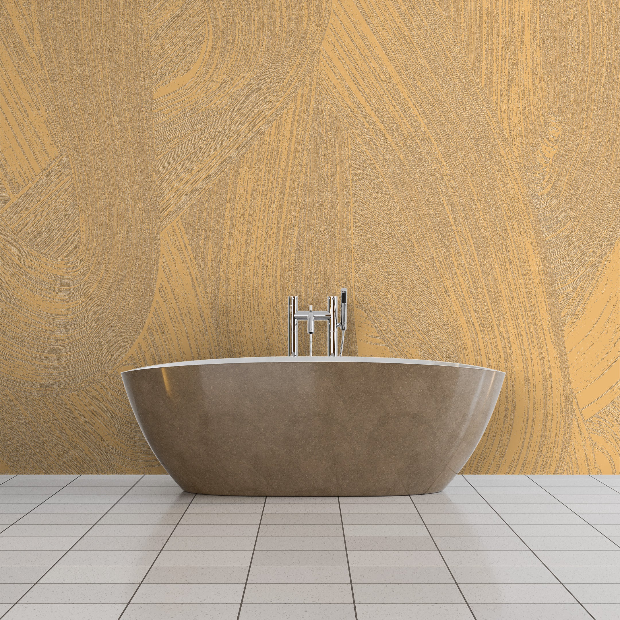 3D Serene Grain - Paintable Mural