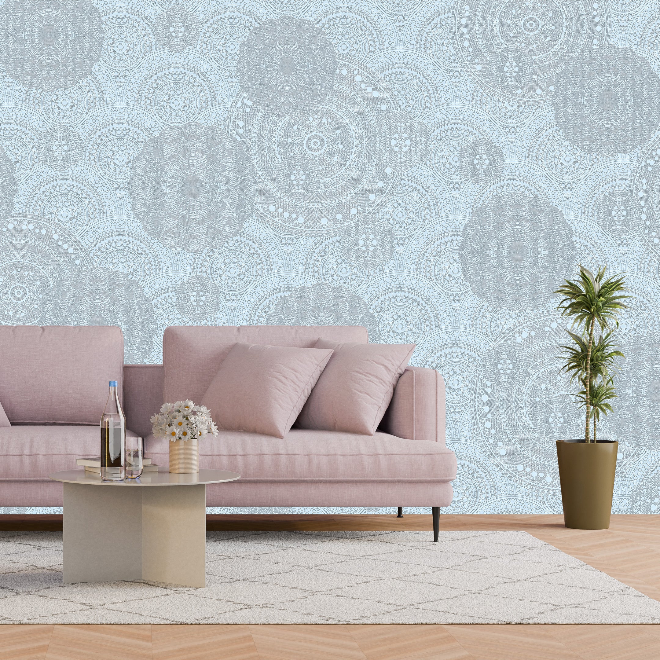 3D Crochet Bloom - Paintable Mural