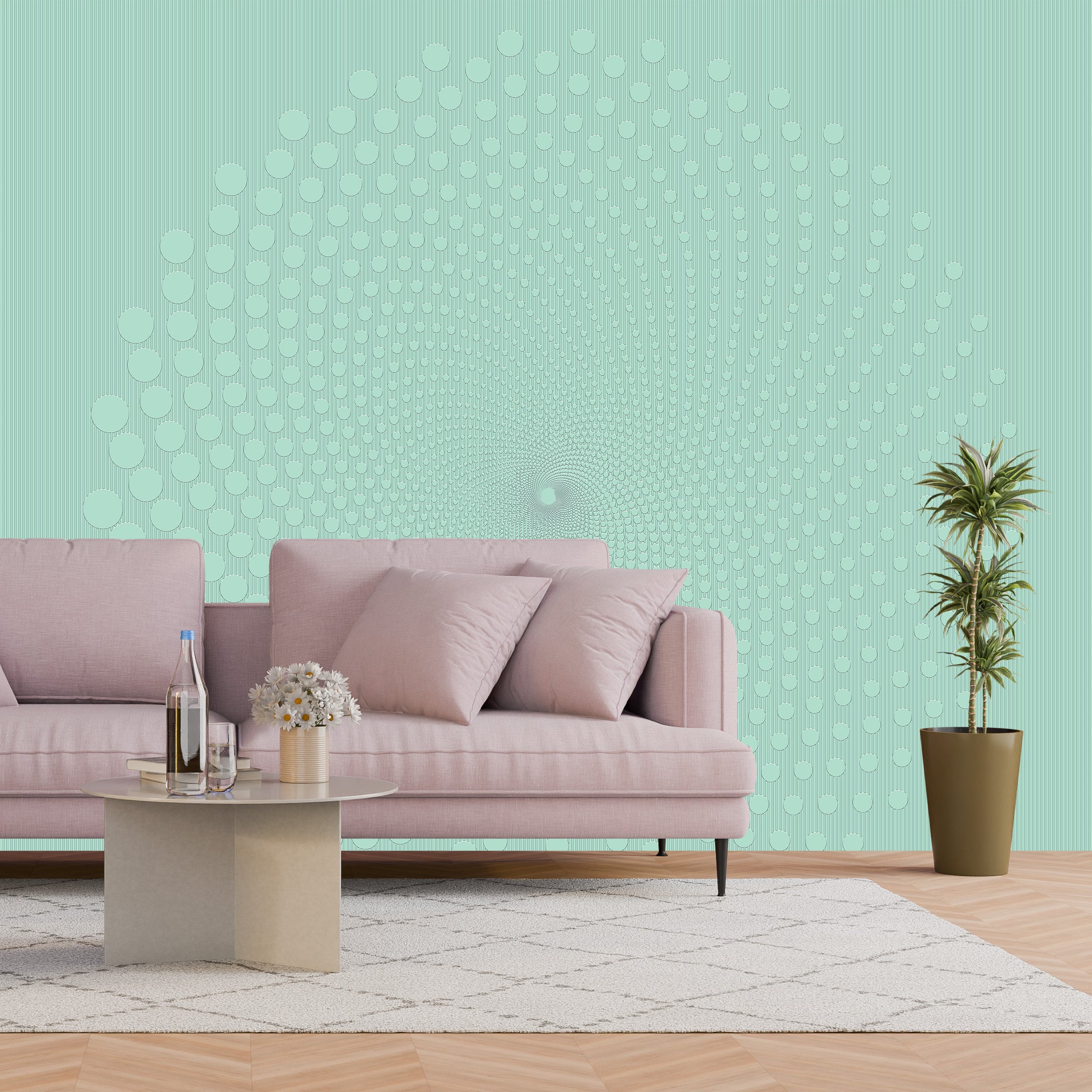 3D Radiant Motion - Paintable Mural