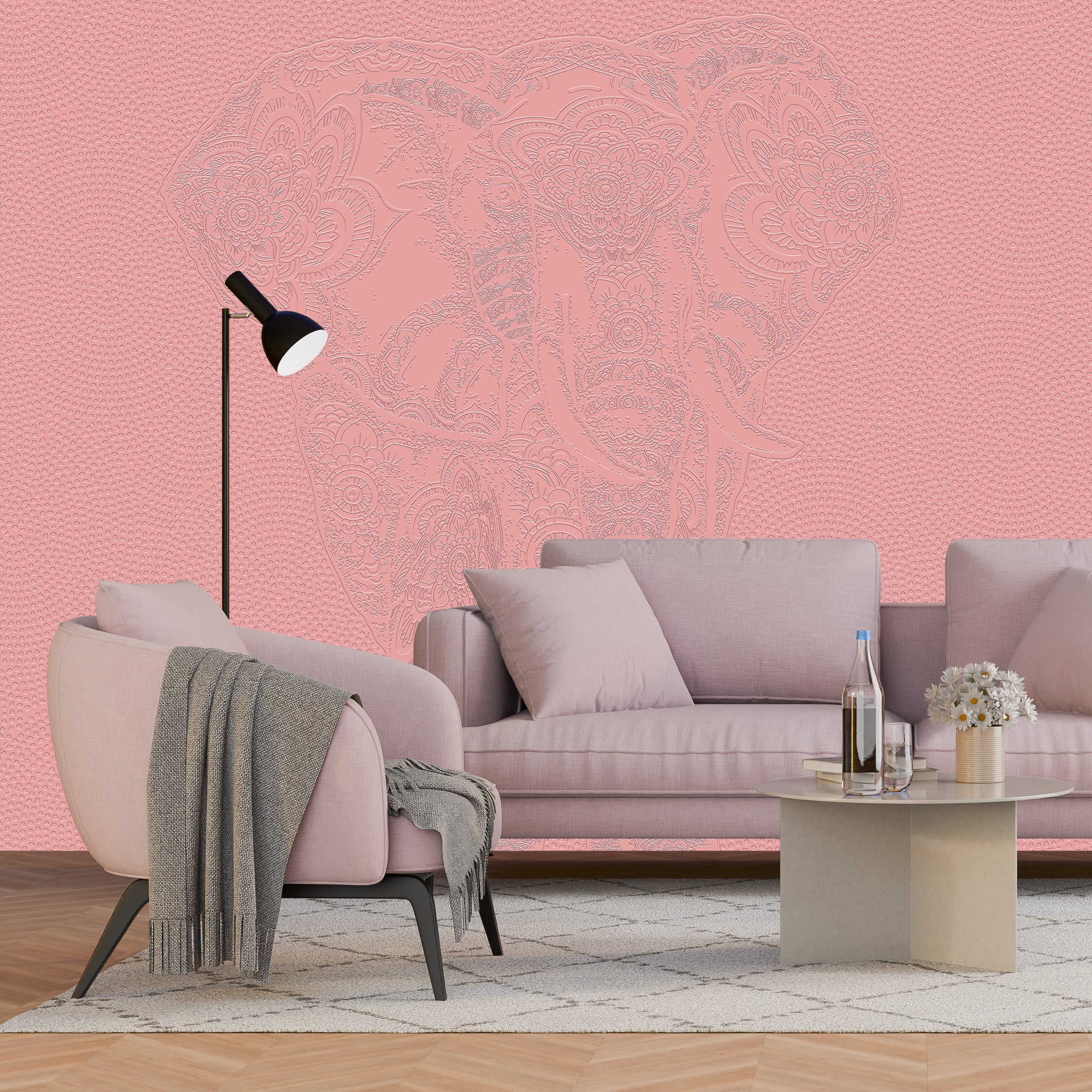 3D Guardian of Serenity - Paintable Mural