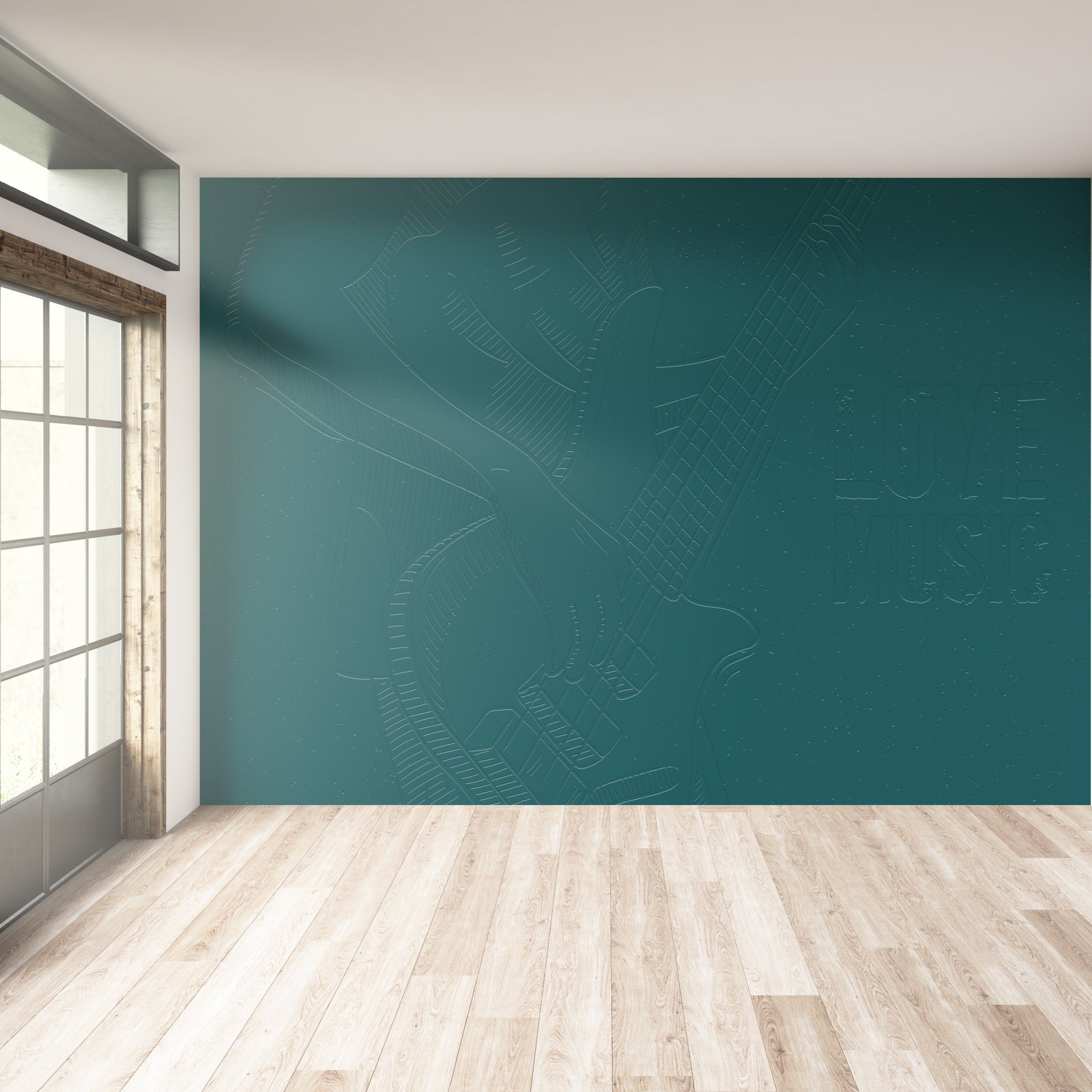 3D Bass Groove - Paintable Mural