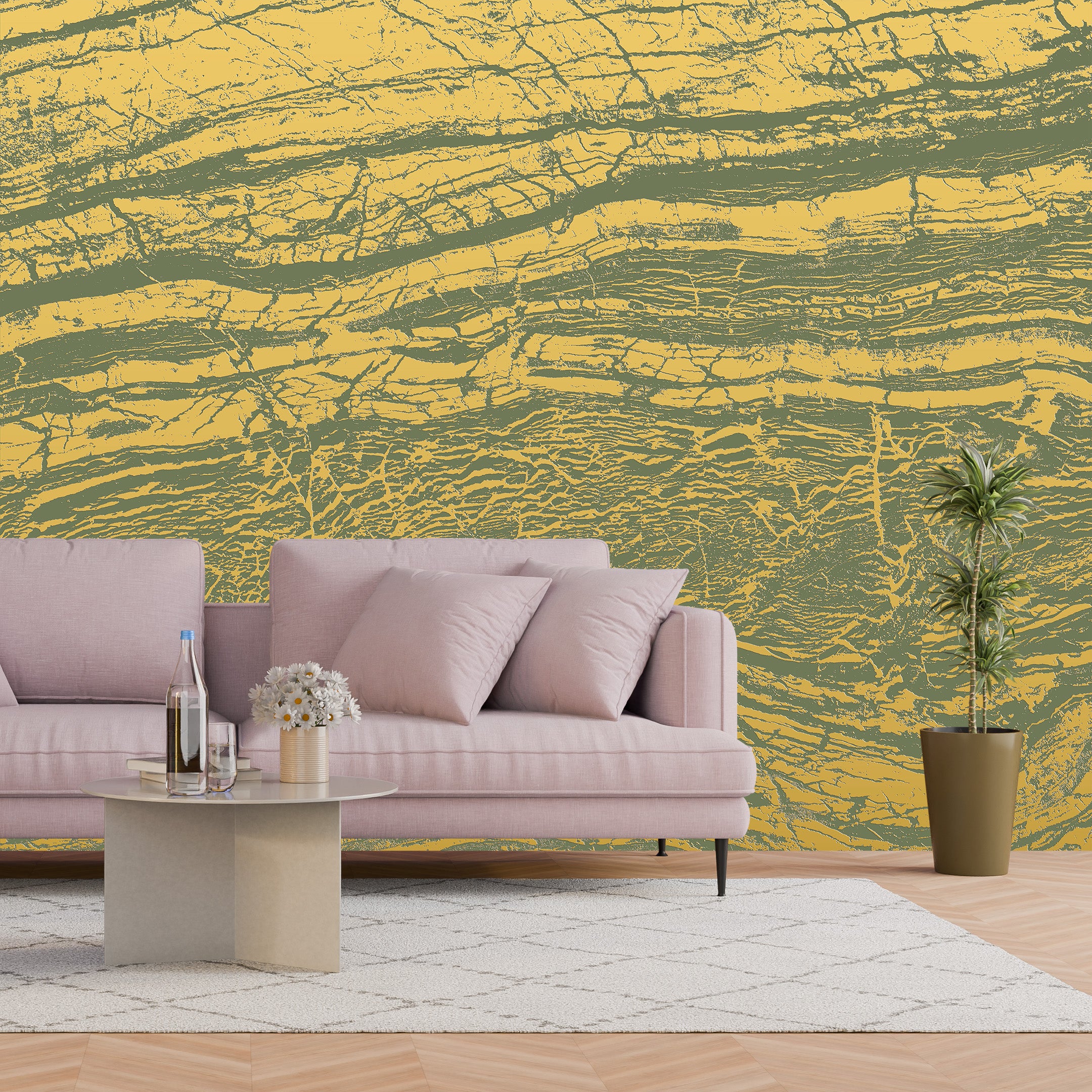 3D Earthy Veins - Paintable Mural
