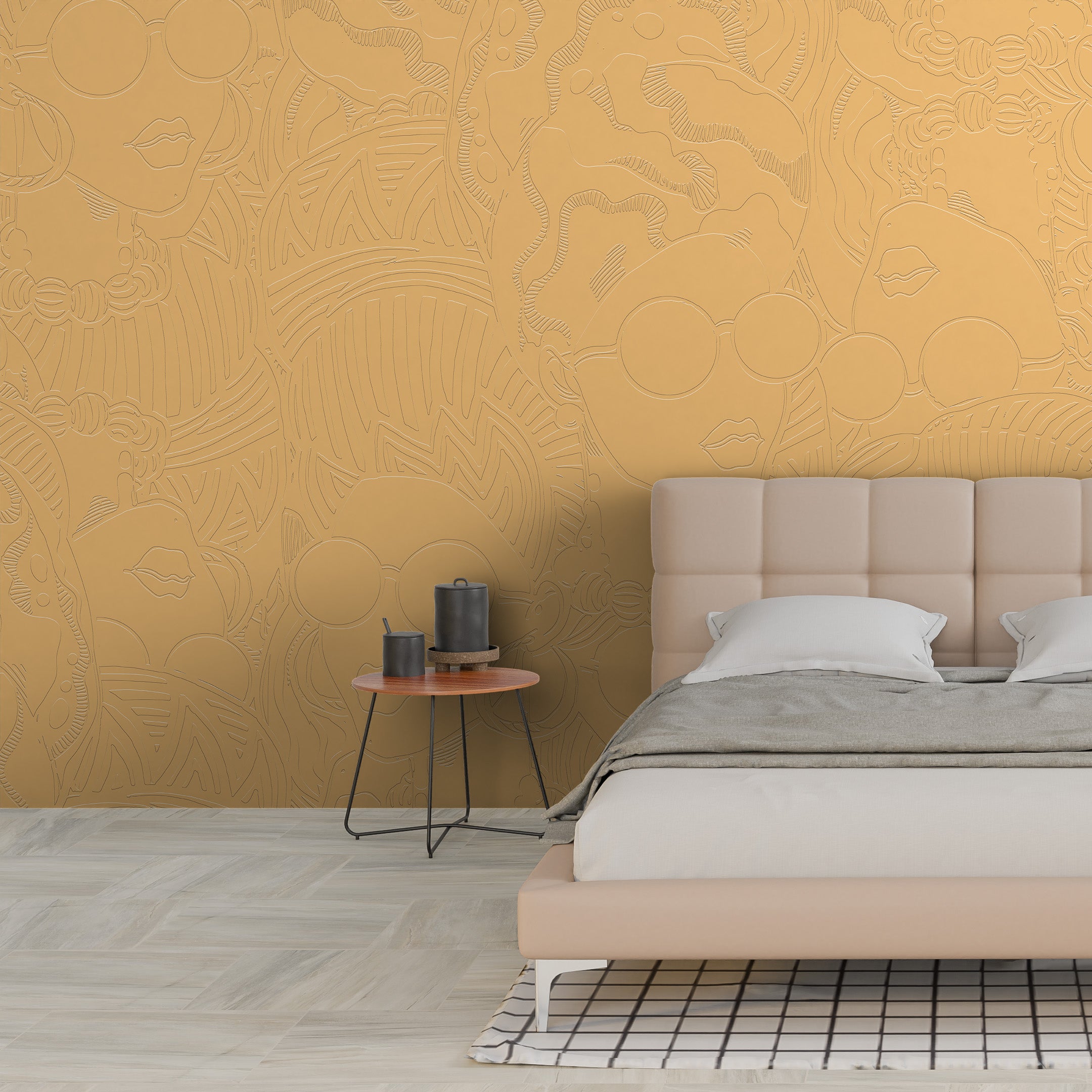 3D Glamour Girls - Paintable Mural