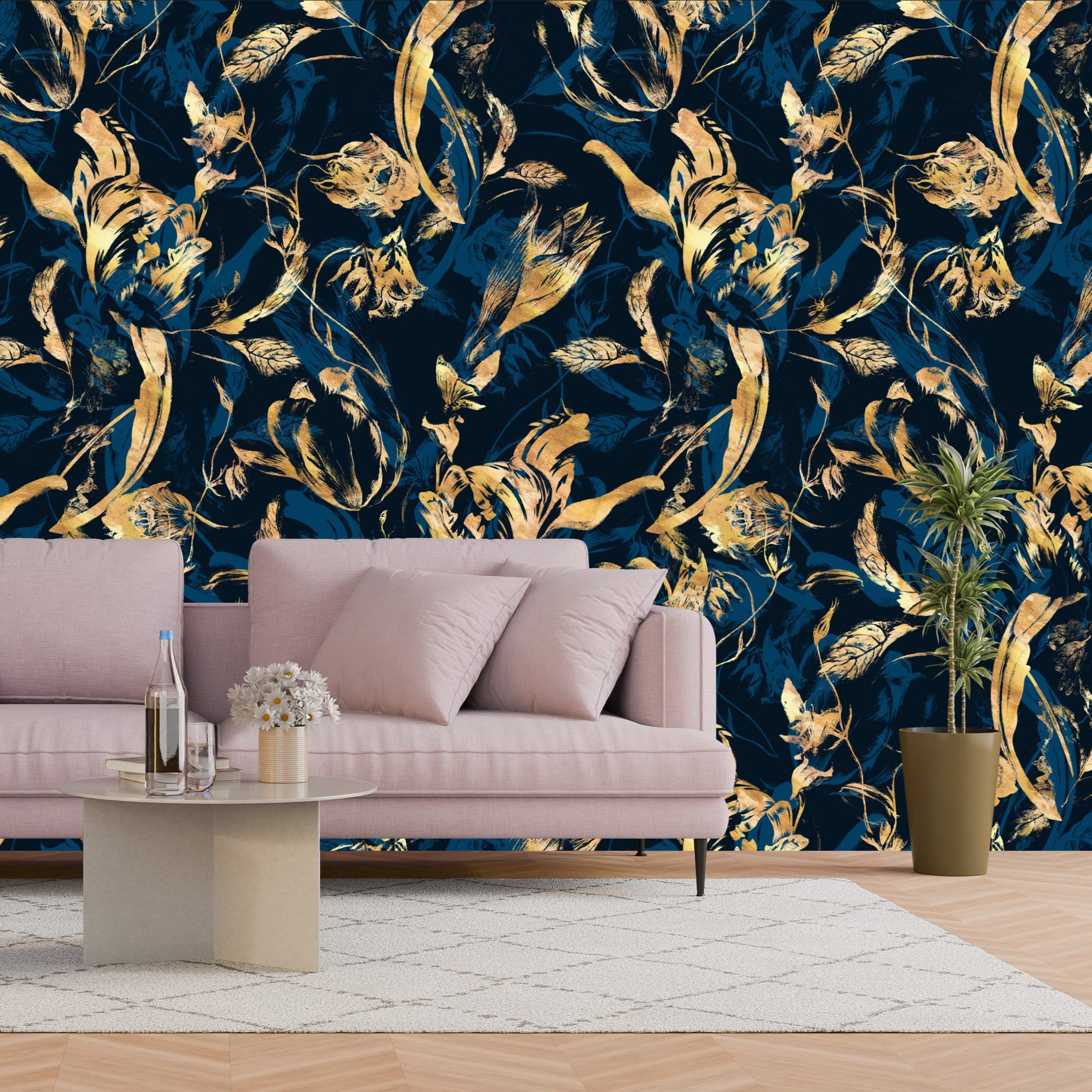 Royal Botanical - Gold Peonies