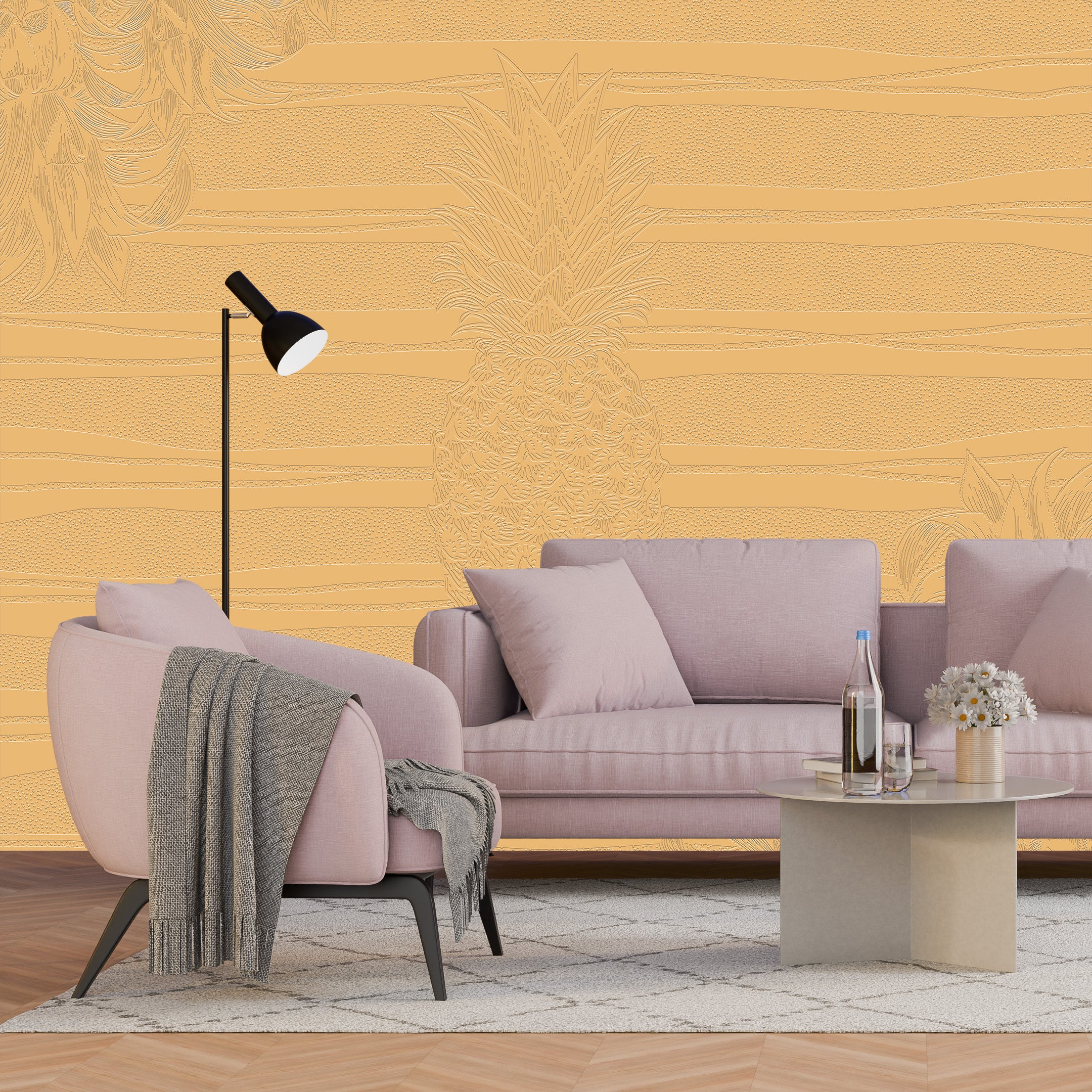 3D Lush Grand Tropical - Paintable Mural