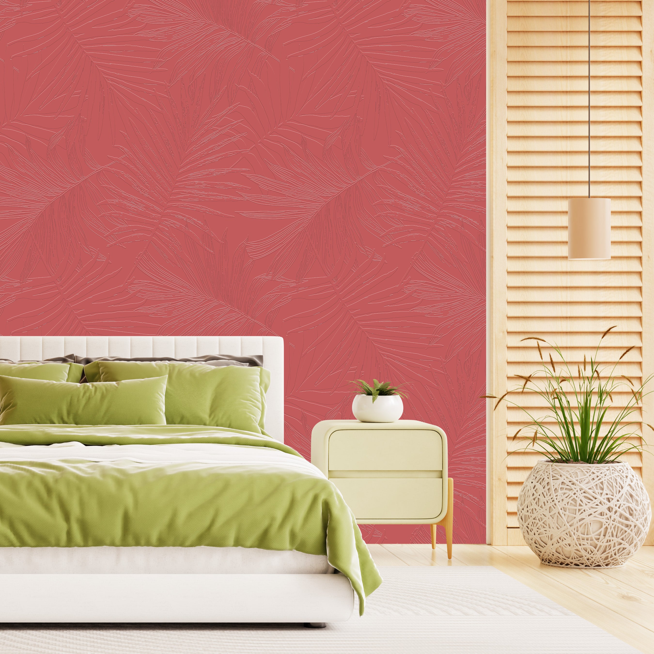 3D Artisan Fern Grove - Paintable Wallpaper