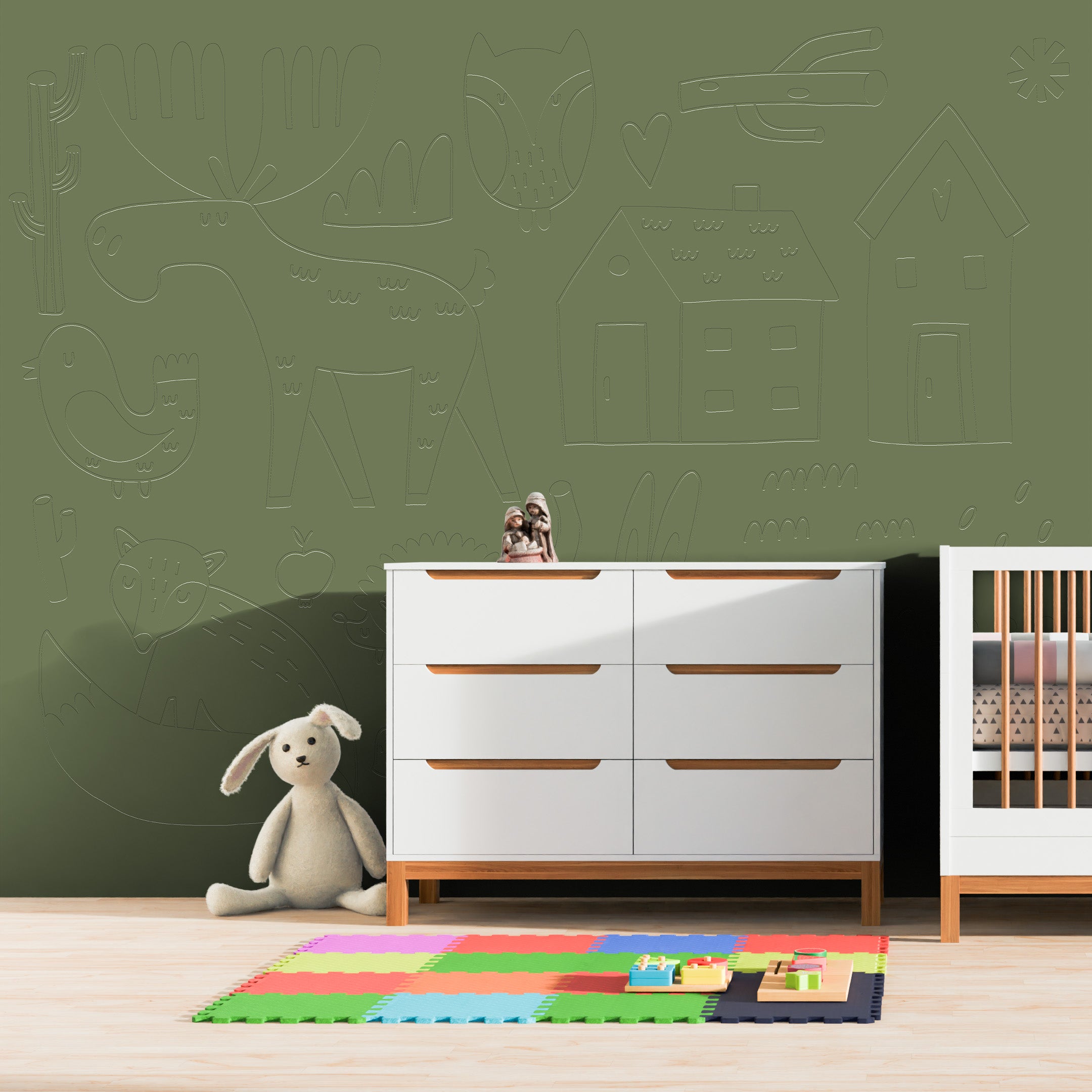 3D Little Explorers - Paintable Mural