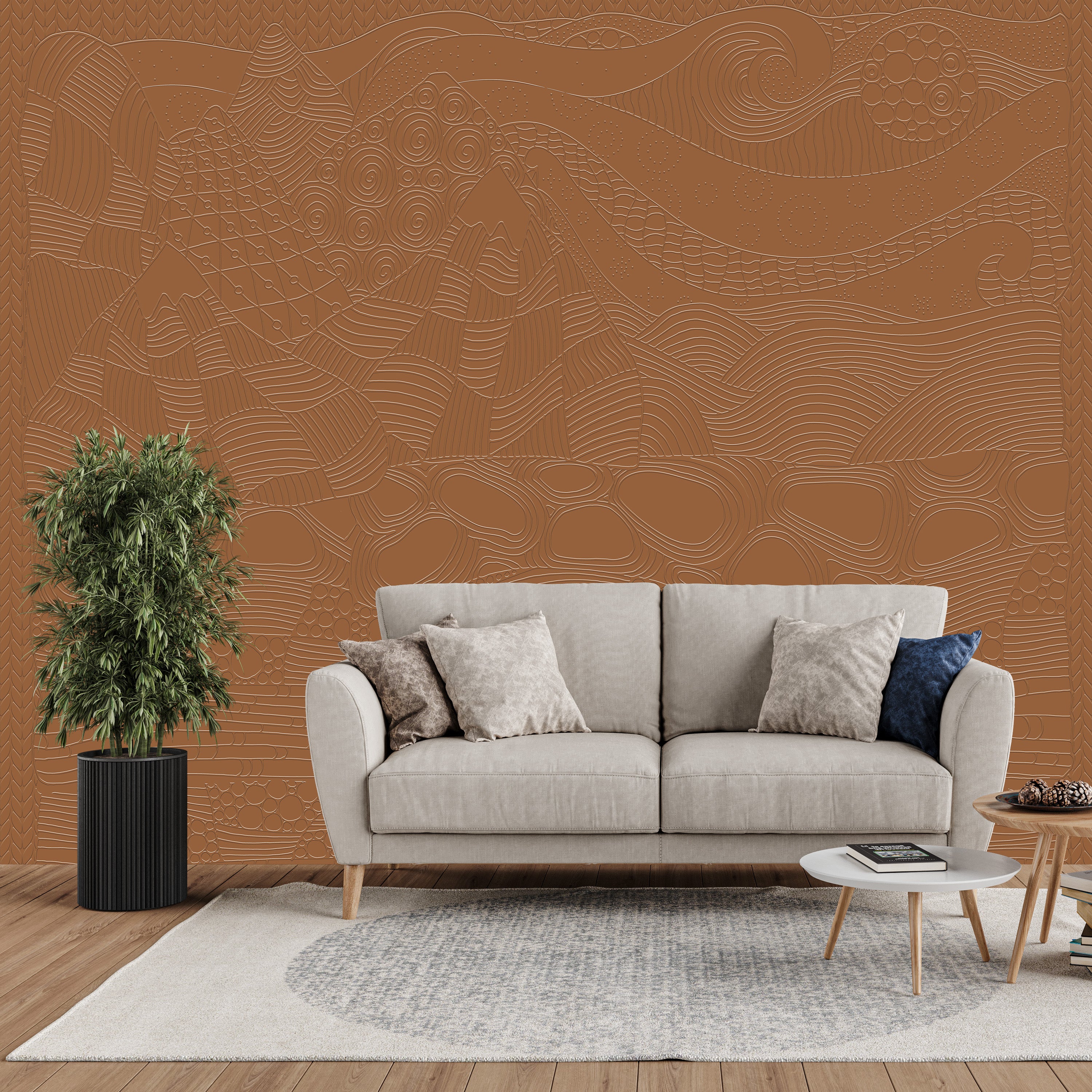 3D Abstract Earth Topography - Paintable Mural