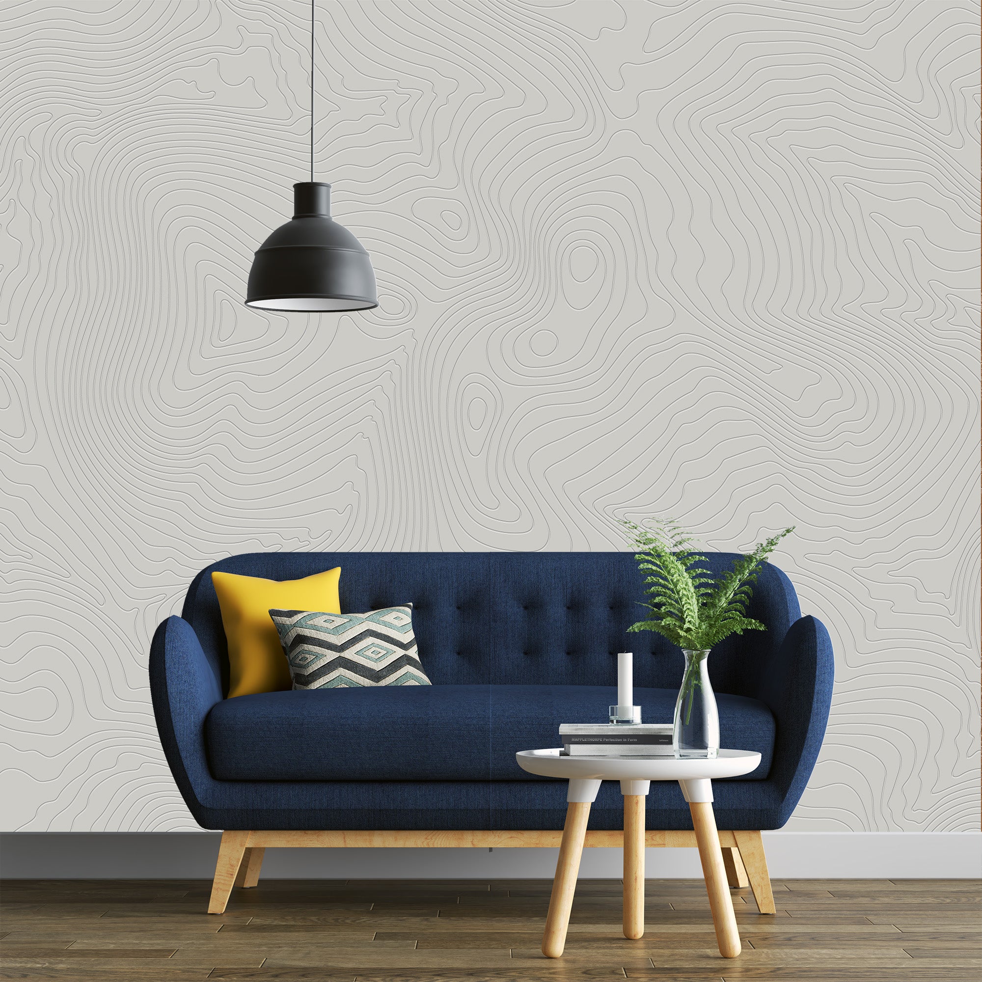 3D Topographic Tranquility - Paintable Mural