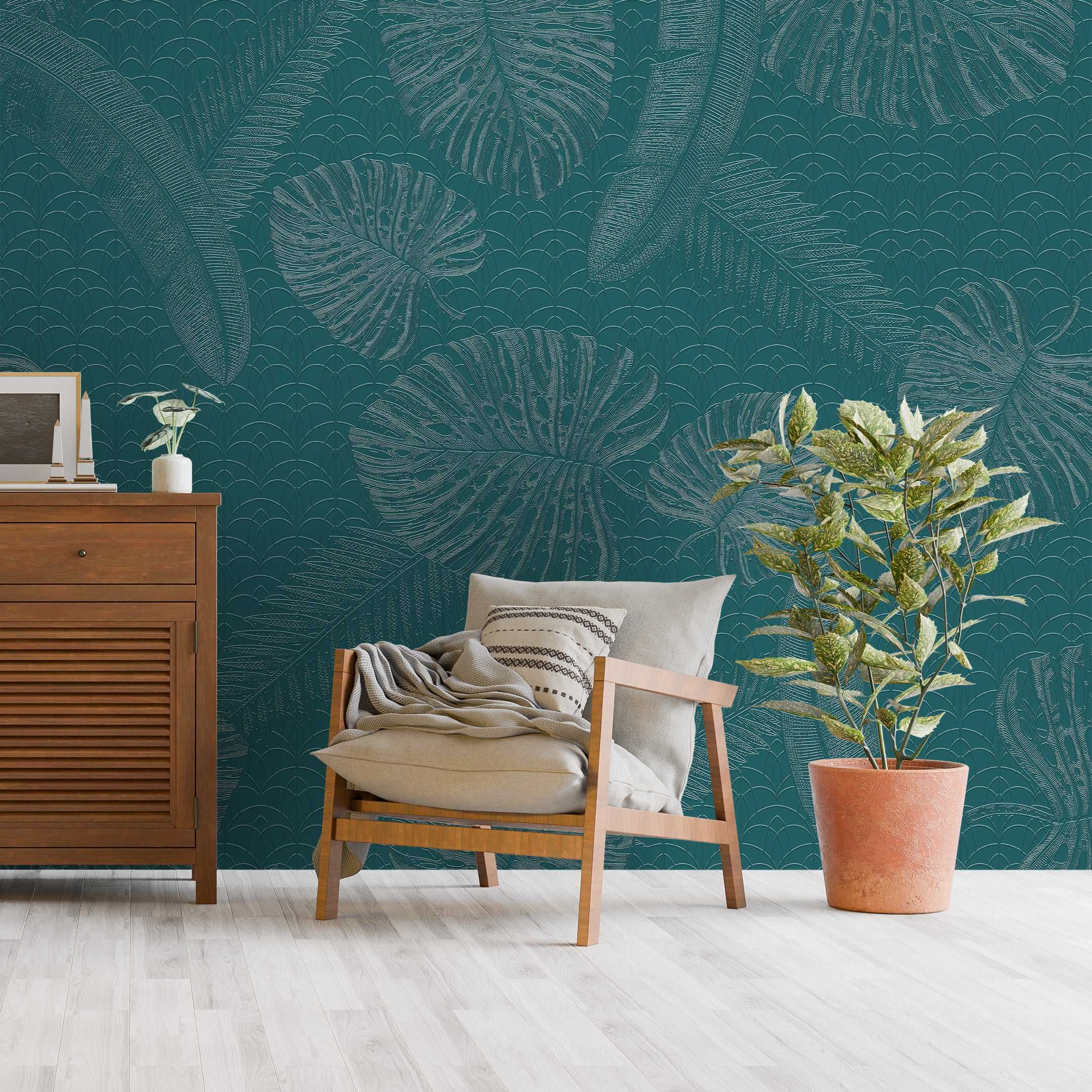 3D Rainforest Canopy - Paintable Mural