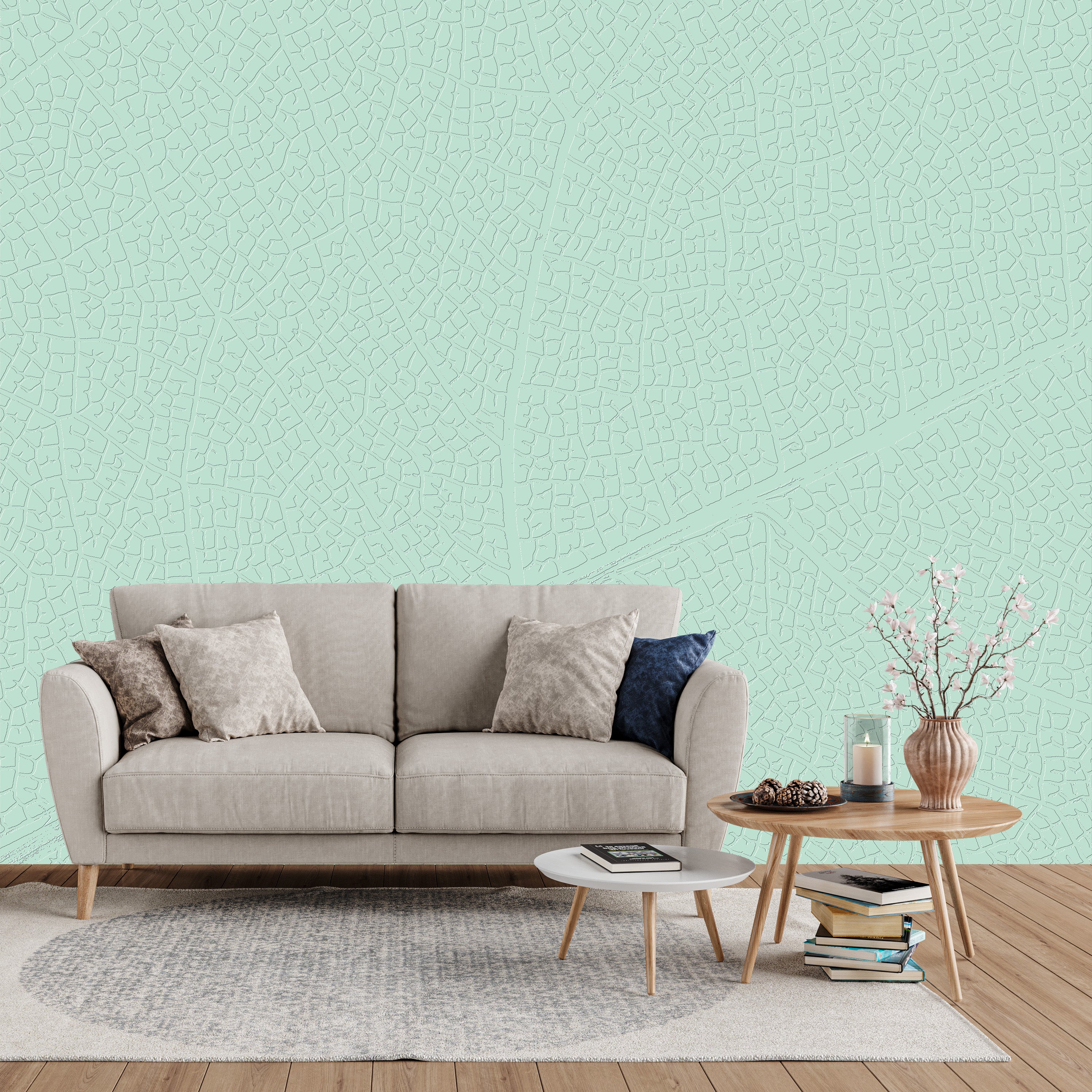 3D Foliage Vein - Paintable Mural