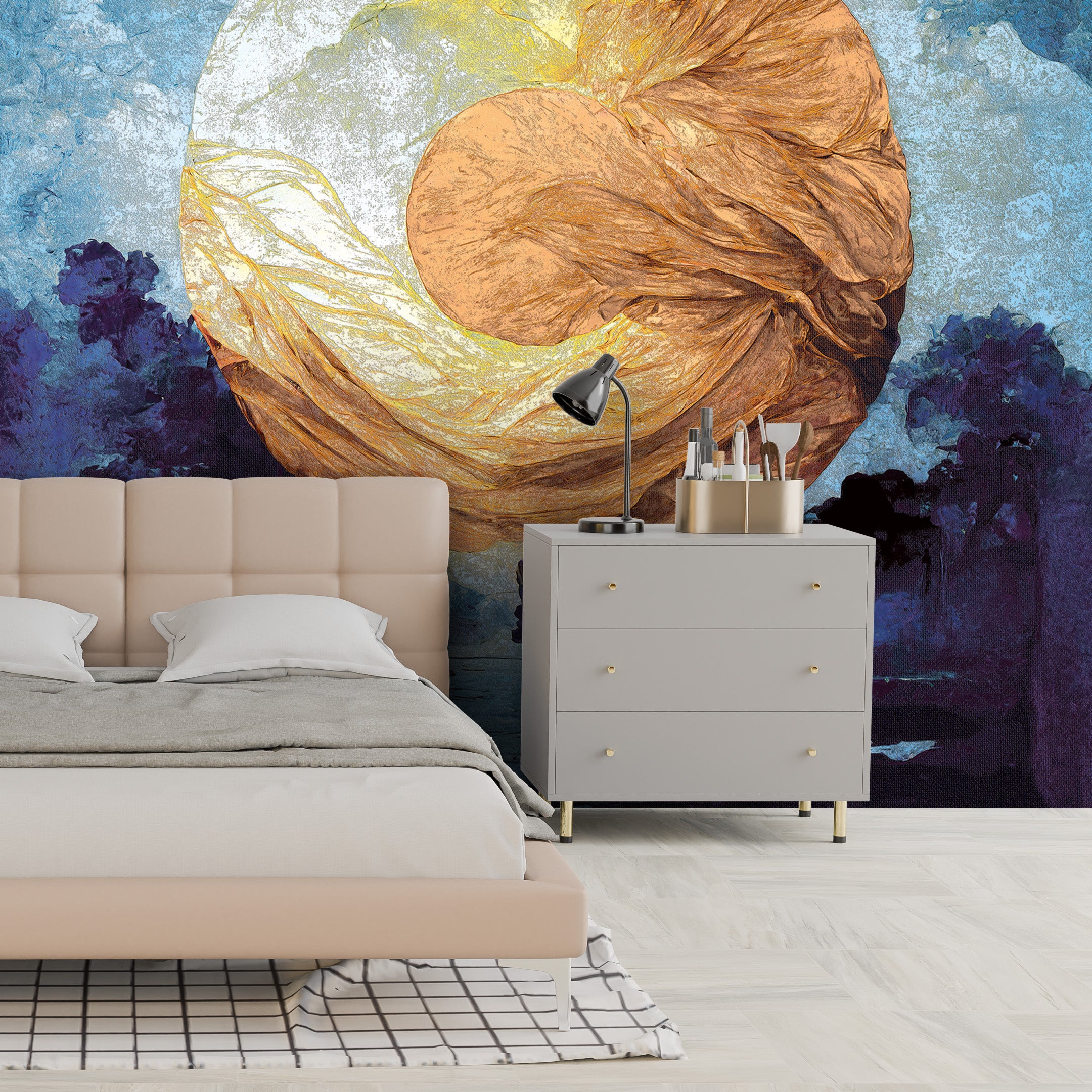 3D Radiant Sunrise - Printed Mural