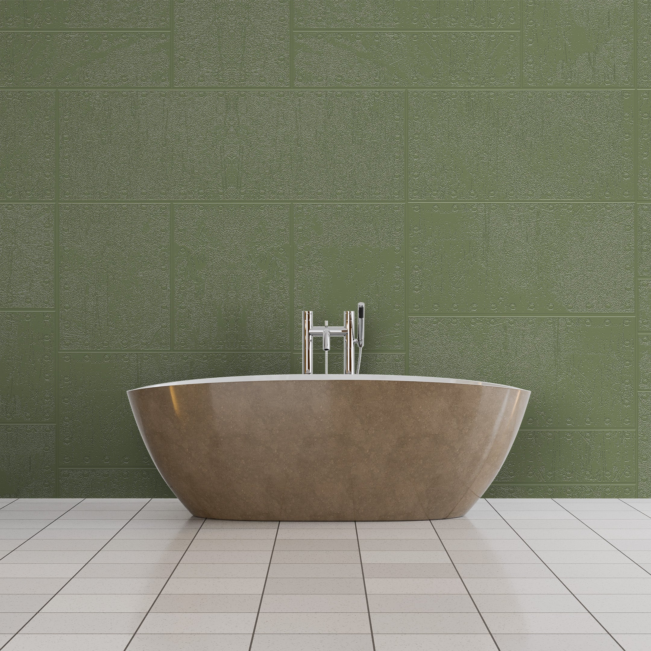 3D Industrial Slate - Paintable Mural