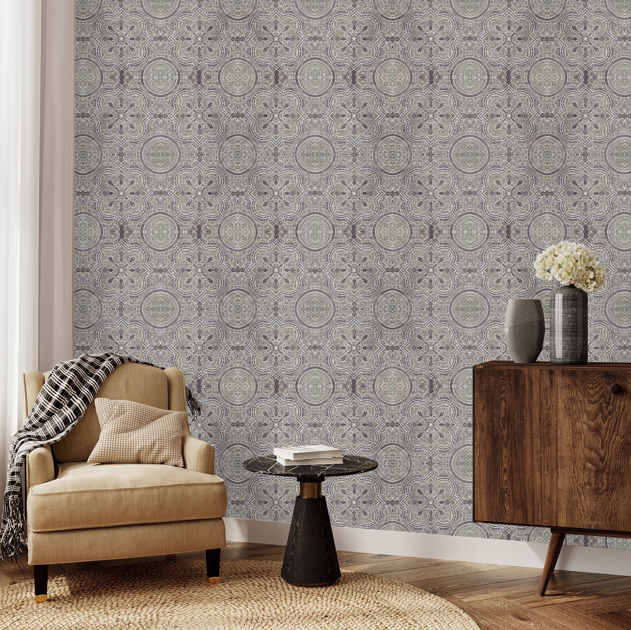 3D Moroccan Tiles - Printed Wallpaper