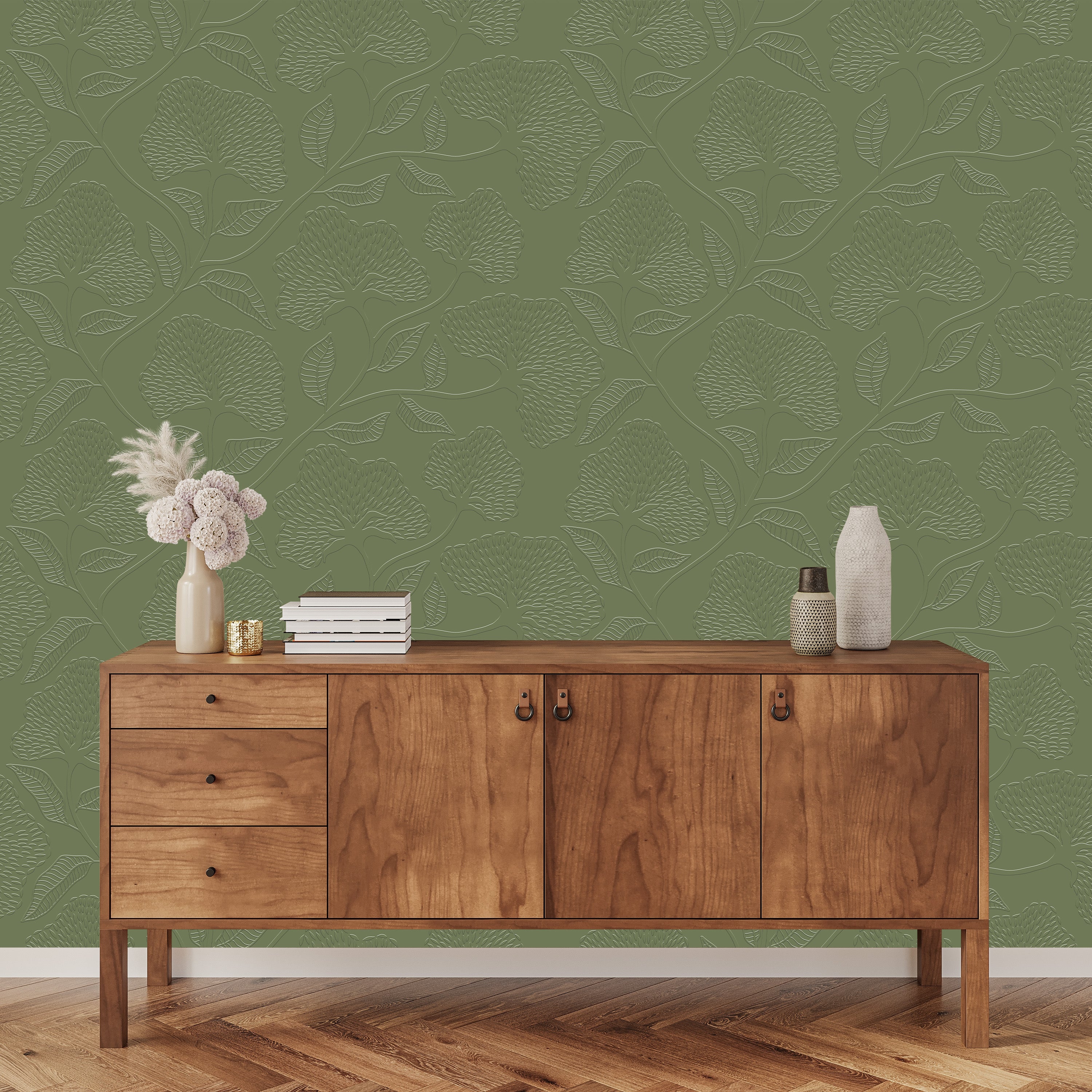 3D Wandering Willow Bloom - Paintable Wallpaper