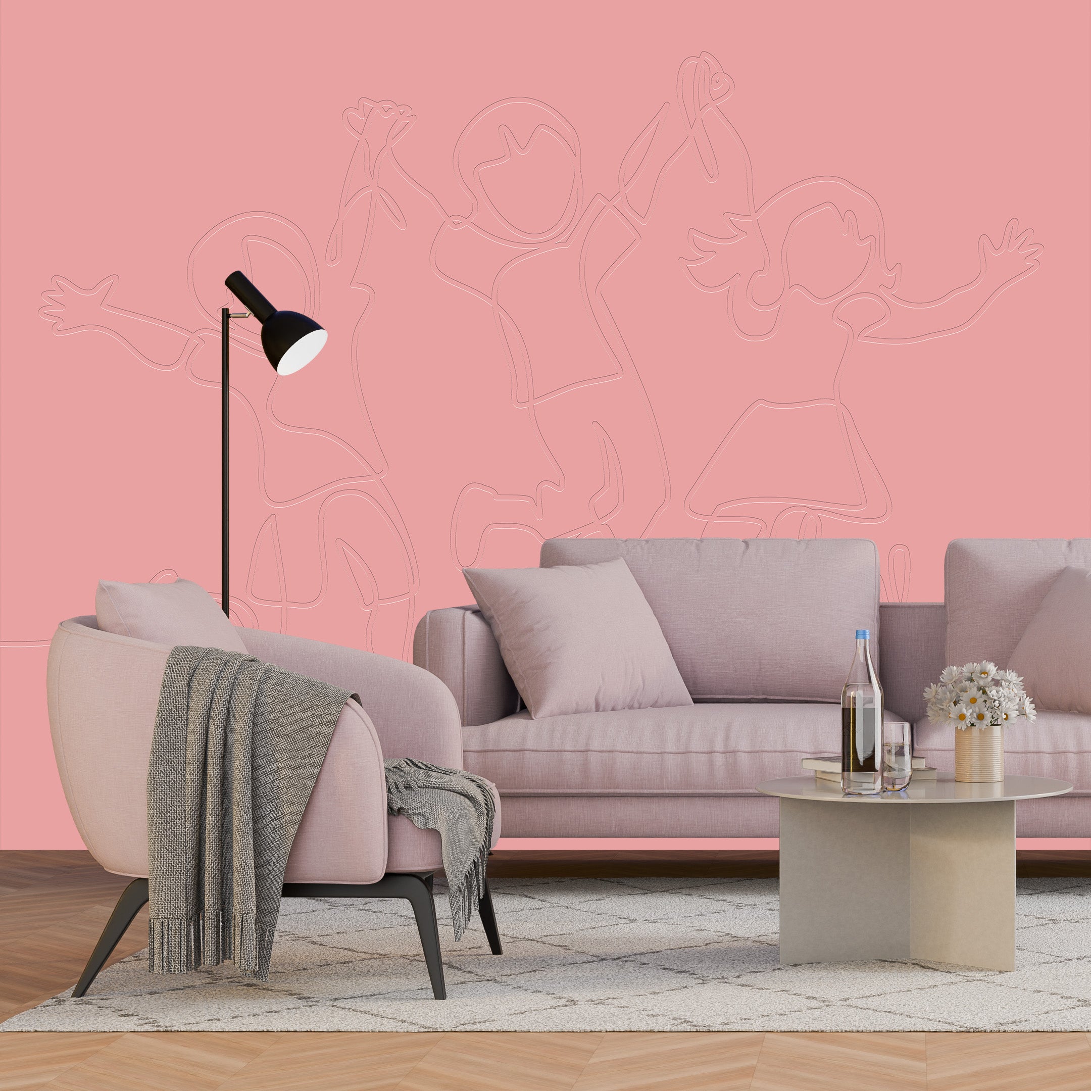 3D Little Leapers - Paintable Mural