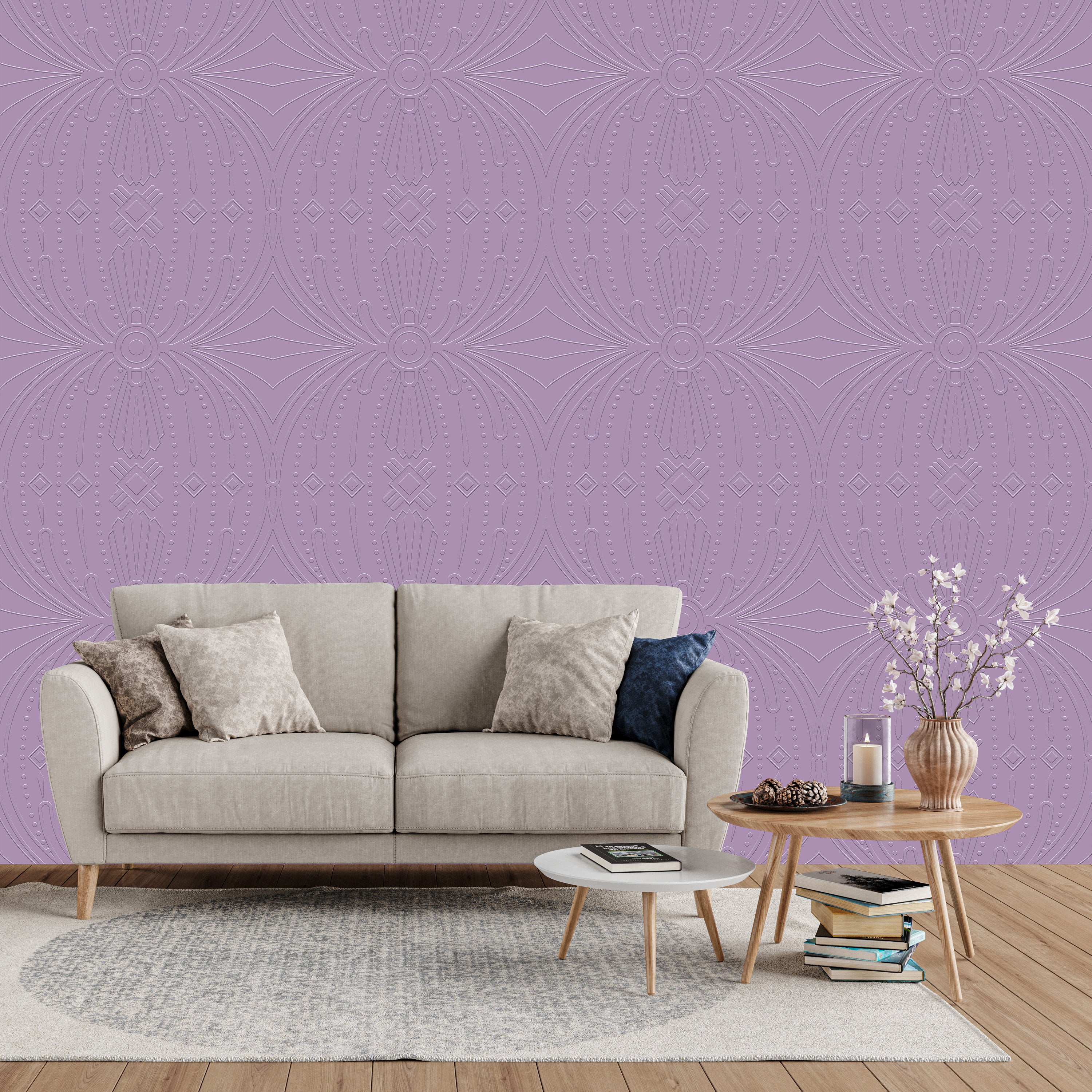 3D Radial Prism Bloom - Paintable Wallpaper