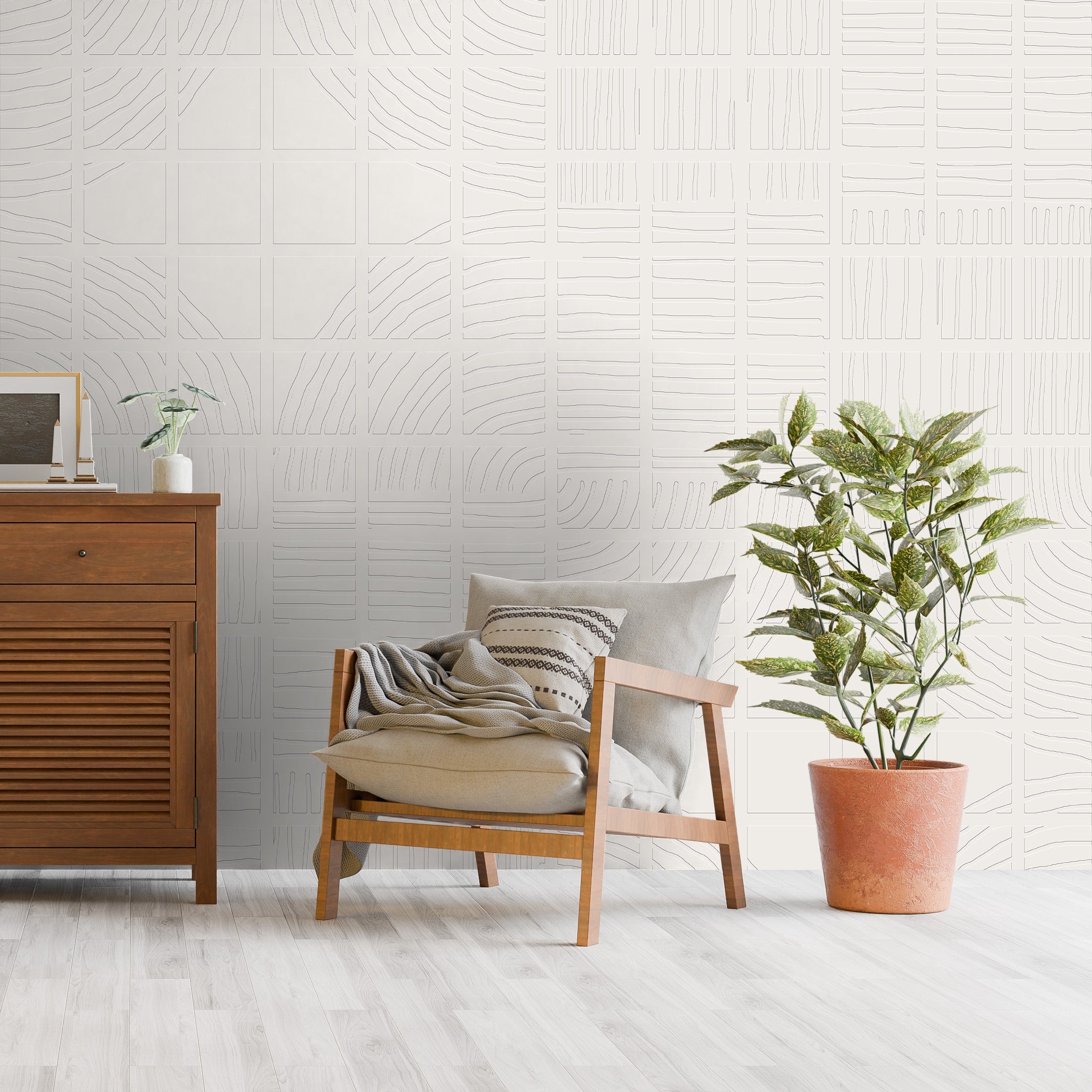 3D Order & Flow - Paintable Wallpaper