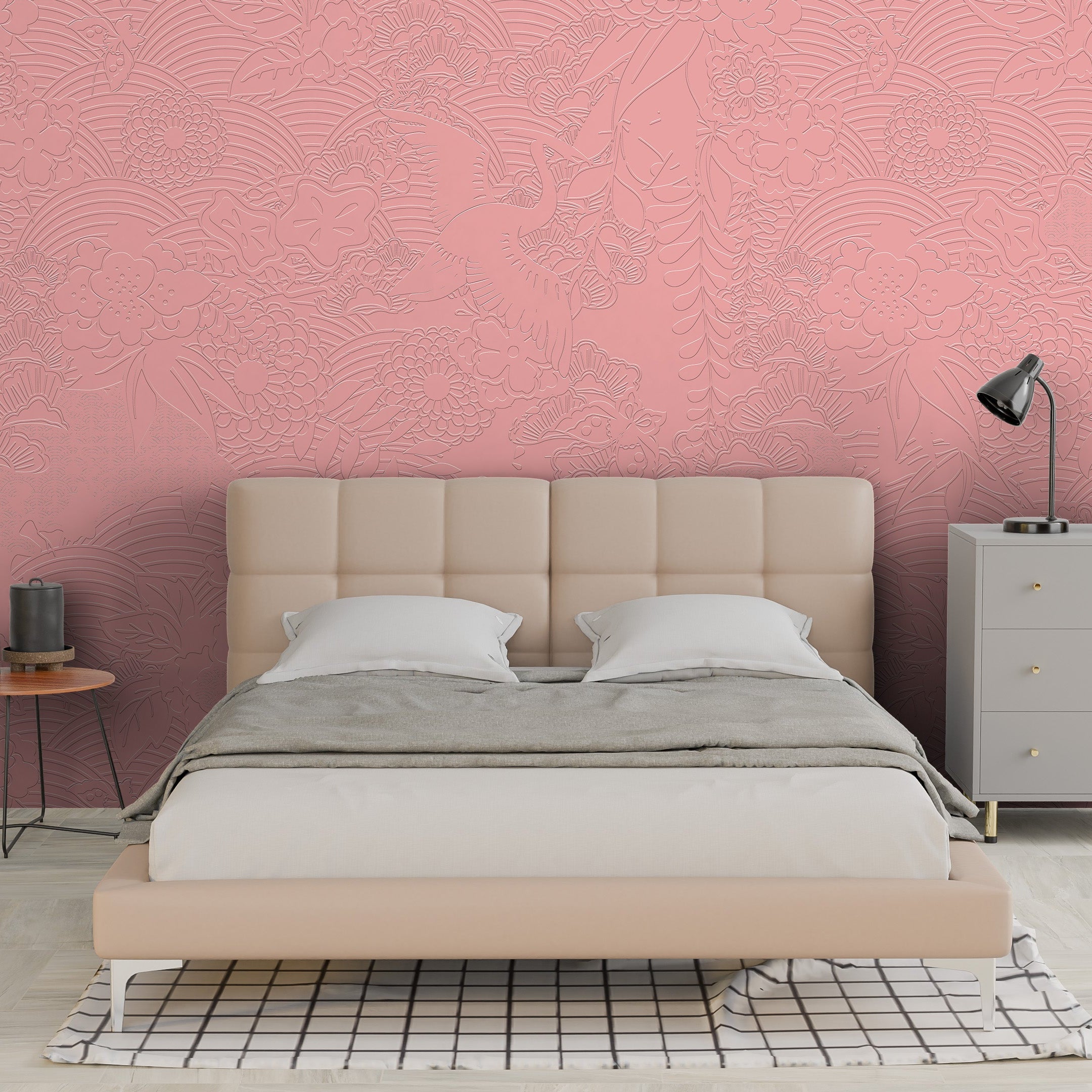 3D Blossom Horizon - Paintable Mural