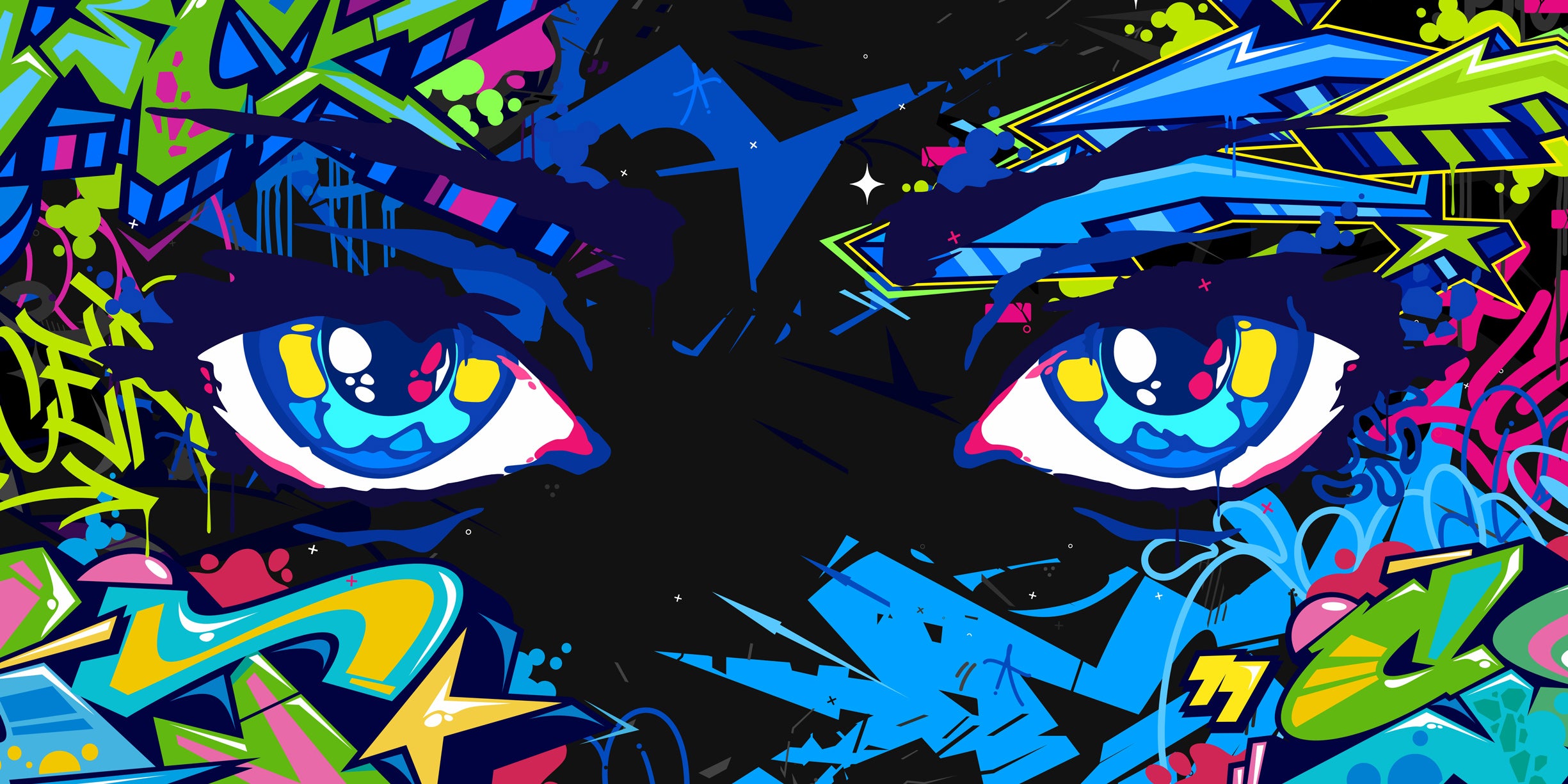 Electric Eyes Graffiti