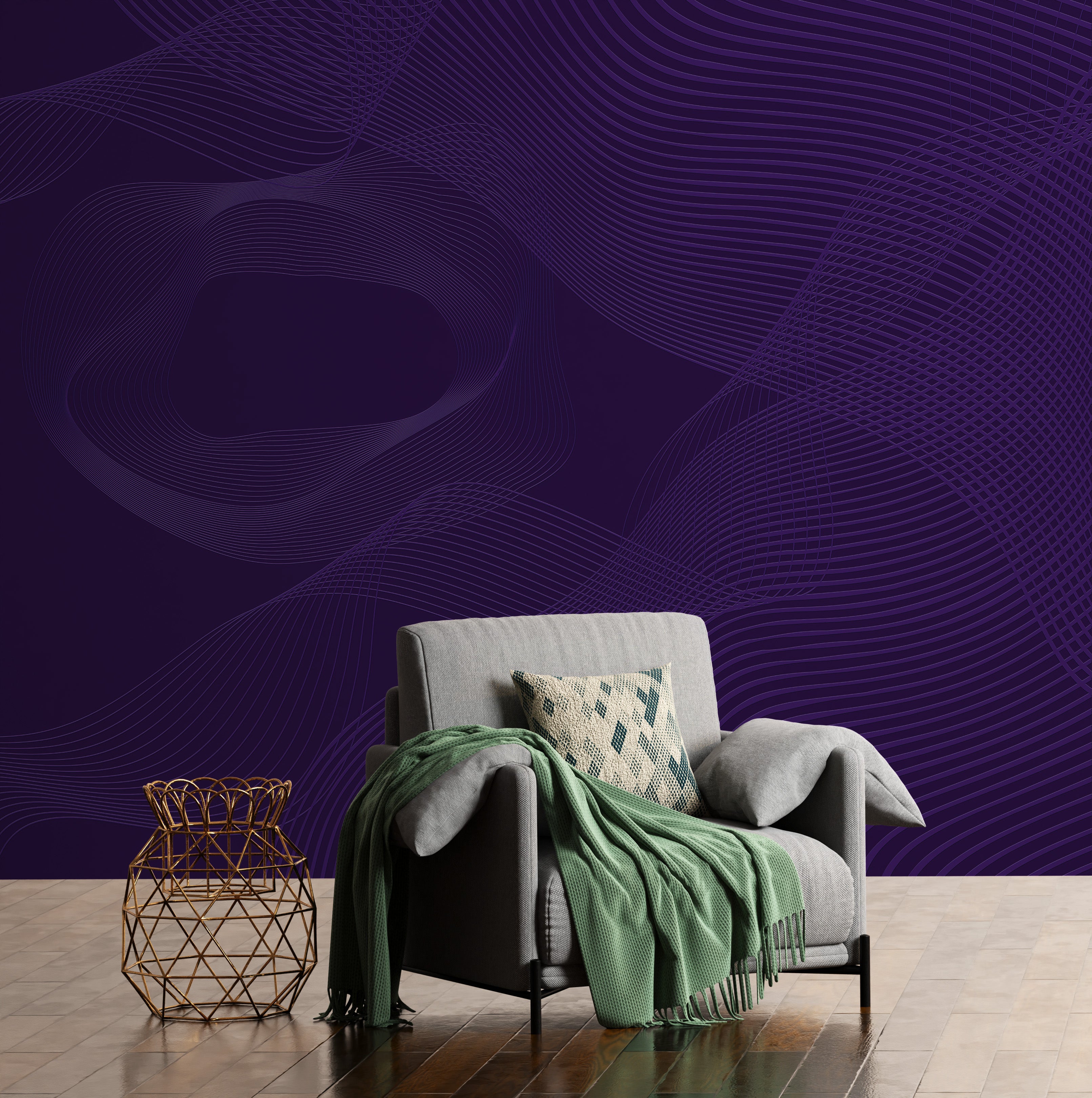 3D Linear Flow - Printed Mural