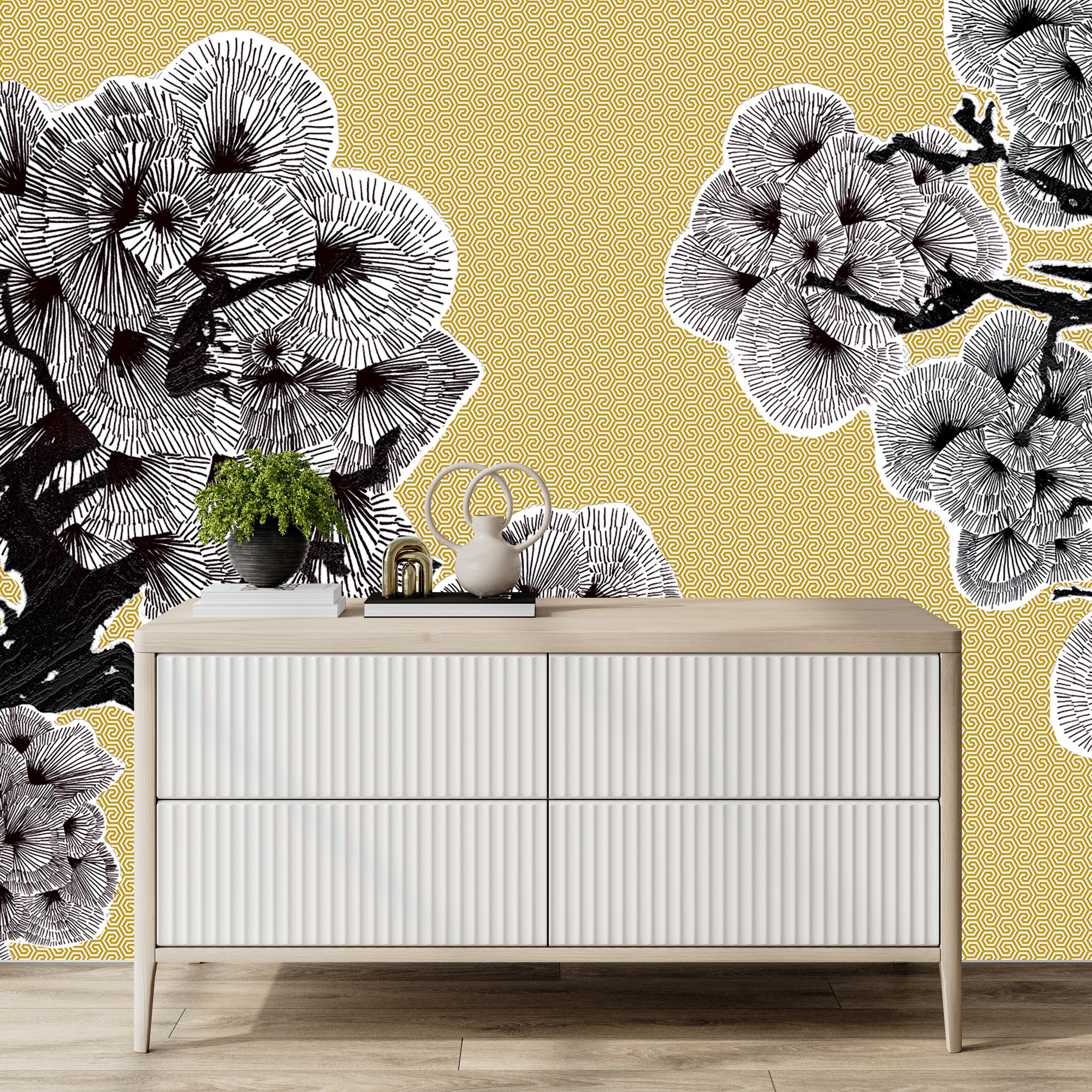 3D Ink Blossom - Printed Mural
